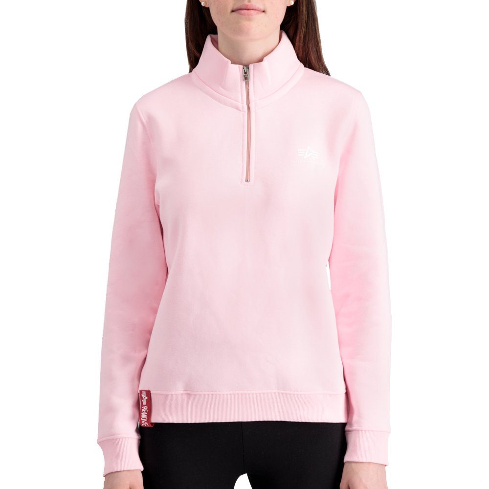Alpha Industries Sweatshirt Alpha Industries Damen Sweatshirt Half Zip SL pastel pink
