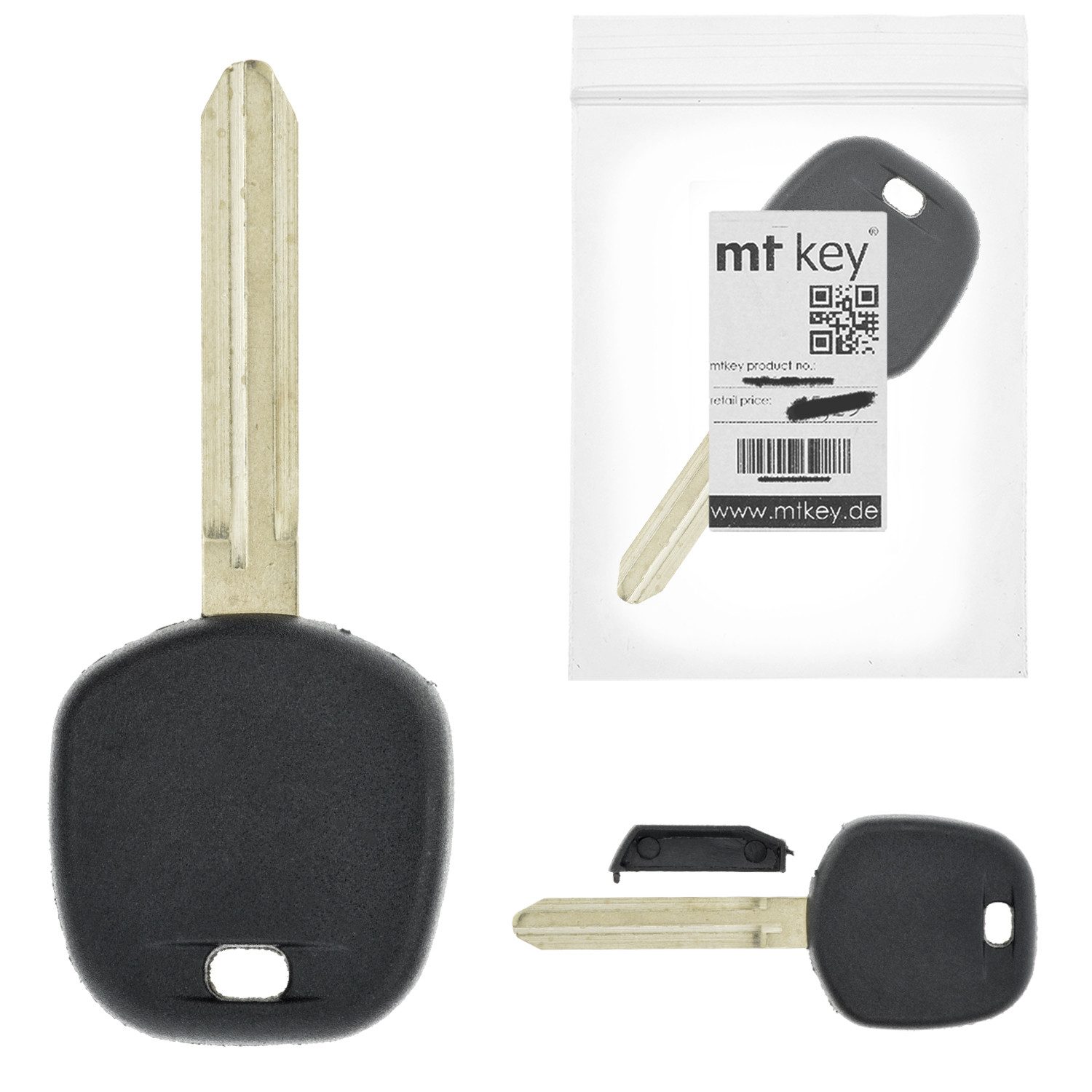 mt-key Schlüsseltasche MT KEY Auto Ersatz Schlüssel TOY43, für TOYOTA 4RUNNER N180 N210 N280; ALPHARD; AQUA; AURION; AURIS E1...