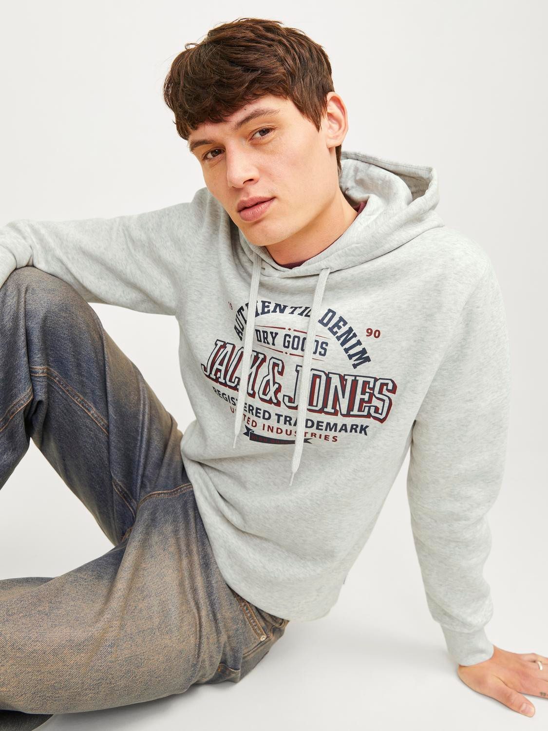 Jack & Jones Kapuzensweatshirt JJELOGO SWEAT HOOD 2 COL 24/25 NOOS mit Logo günstig online kaufen