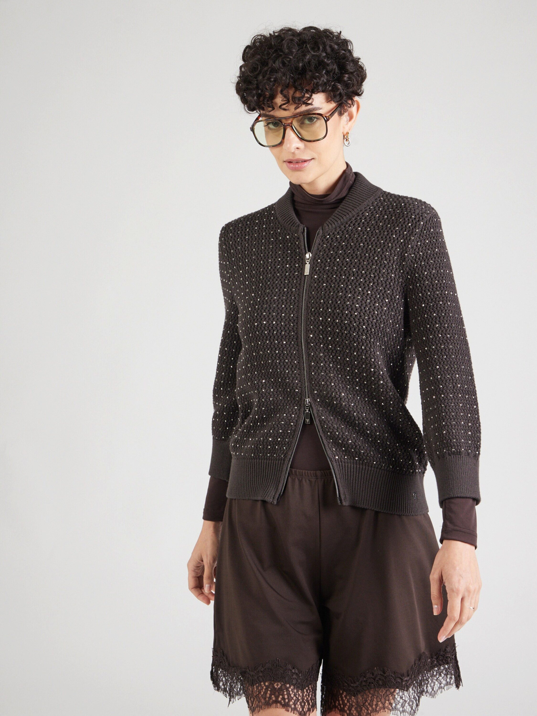 Monari Strickjacke (1-tlg) Ziersteine