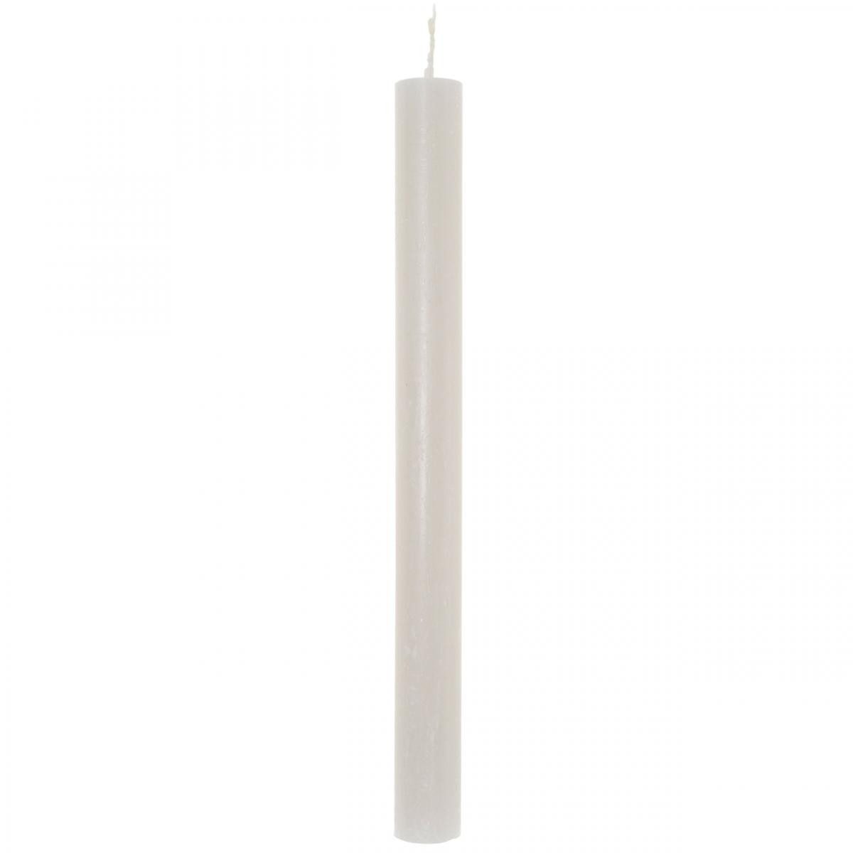 Spitzkerze Stabkerzen Hellgrau 21×240mm 12 Stk - Elegante Tischdeko, Premium