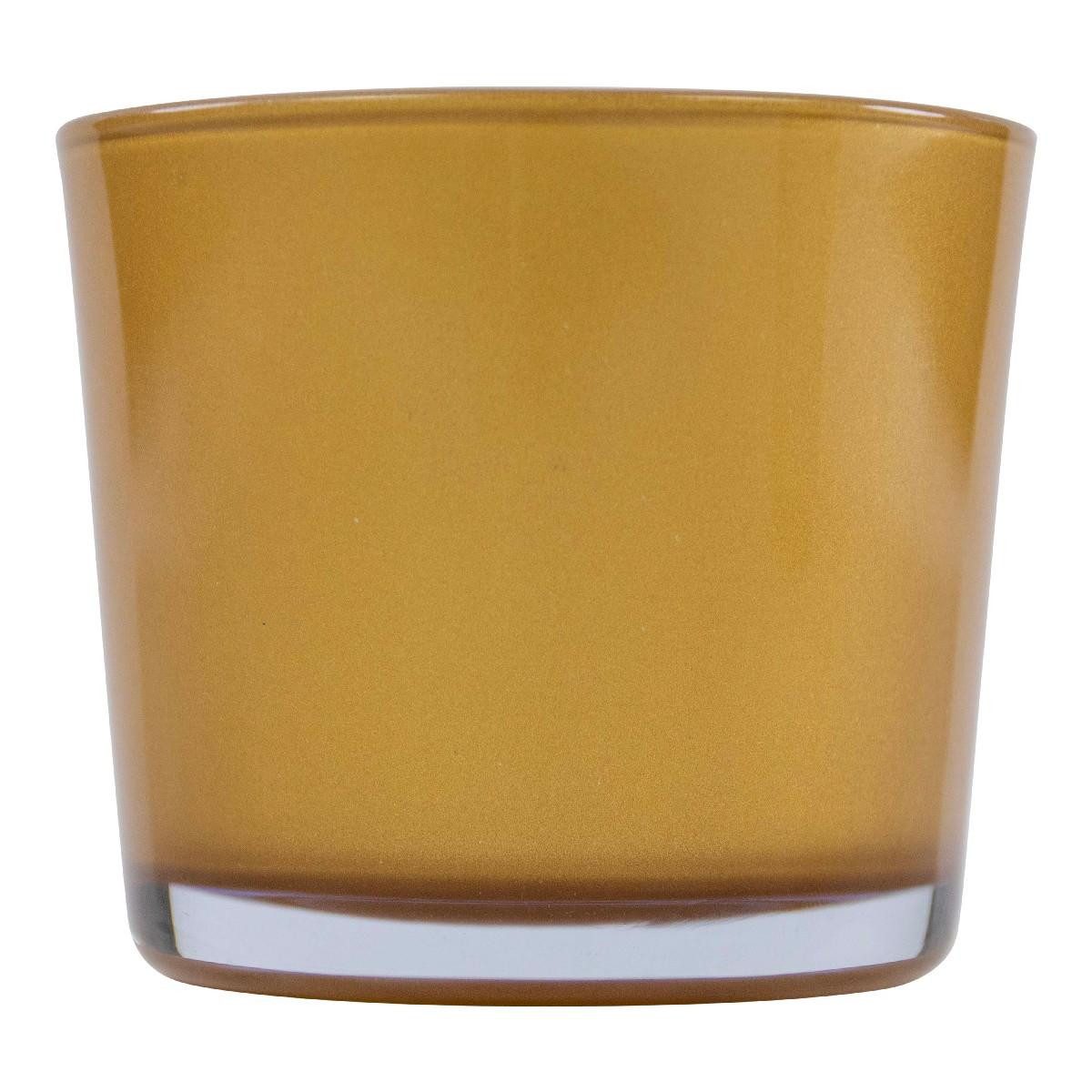 INNA-Glas Blumentopf Übertopf ALENA METALLIC, gold metallic, 11cm, Ø11,5cm