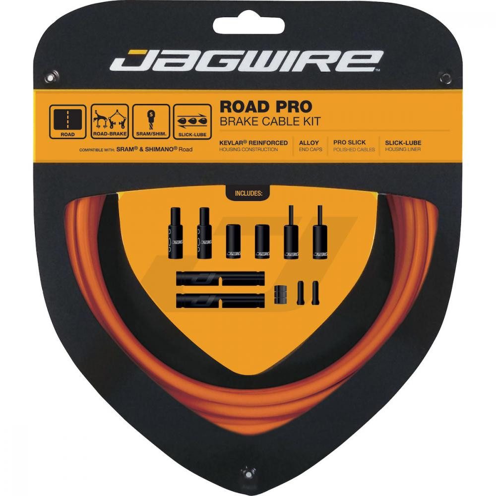 Jagwire Bremszug Jagwire Road Pro Bremszugset - Kevlar-verstärkt, Slick-Lube Liner, Ora