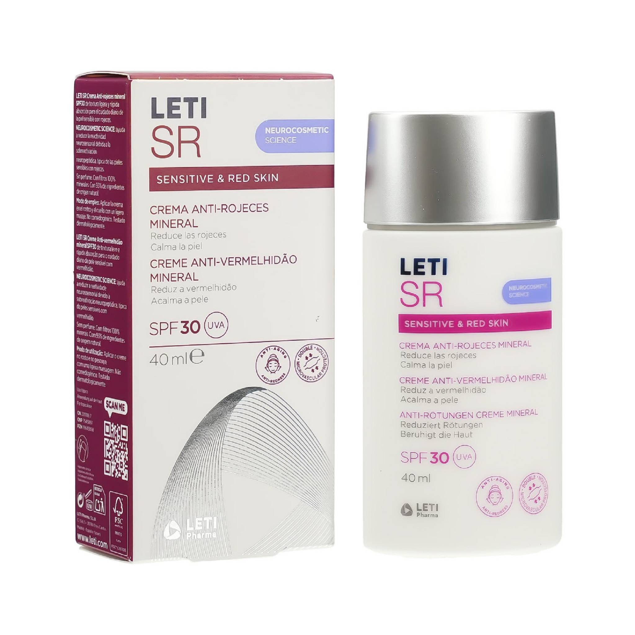 LETI Pharma GmbH Tagescreme LETI SR Anti-Rötungen Creme Mineral SPF 30