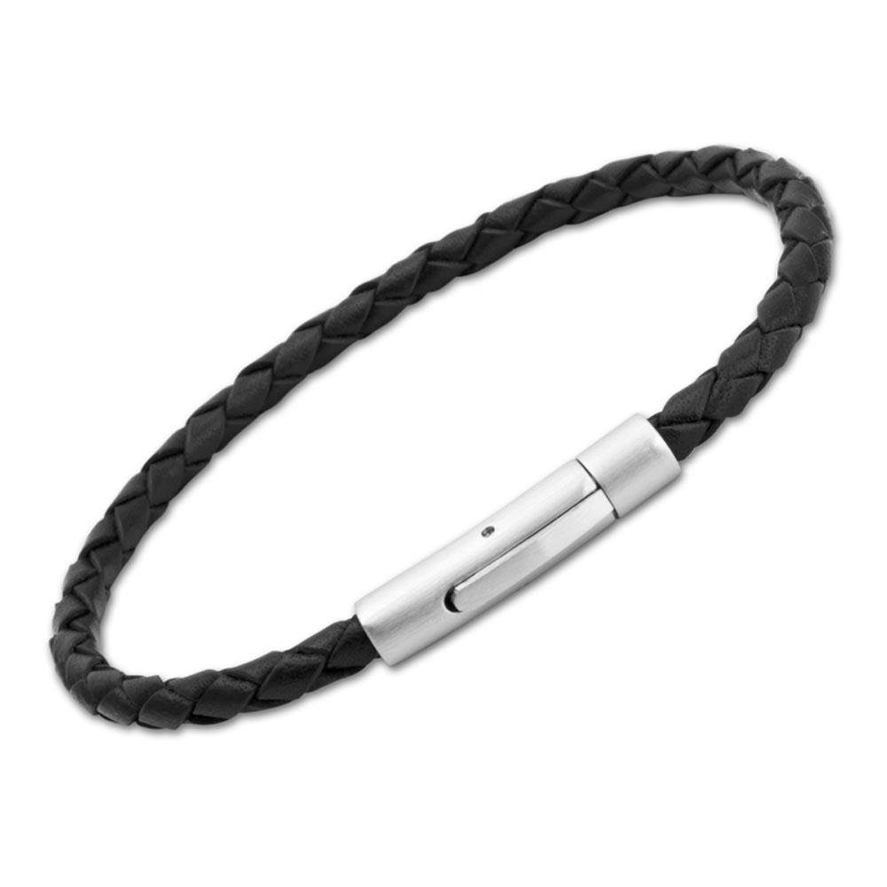 Unique Lederarmband Geflochtenes Armband echtes Leder 3,5 mm - LB0002 (Länge: 19cm)