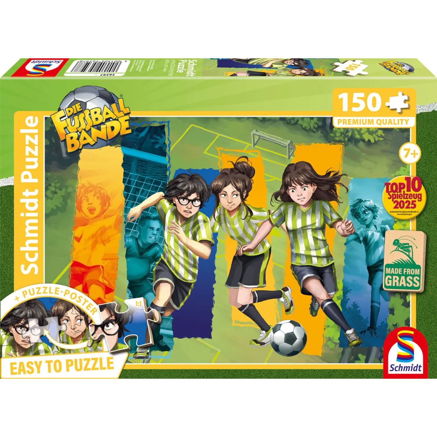 Schmidt Spiele Puzzle Die Fussballbande, Das Team der Fussballbande, 150 Teile, 150 Puzzleteile