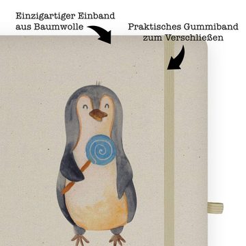 Mr. & Mrs. Panda Notizbuch Pinguin Lolli - Transparent - Geschenk, Pinguine, Ganove, Skizzenbuch Mr. & Mrs. Panda, 96 Seiten