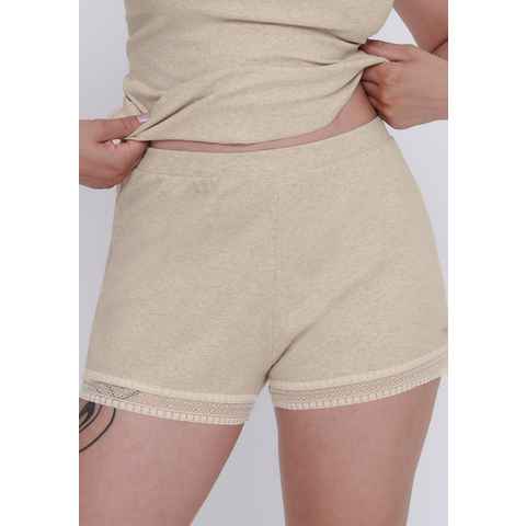 sloggi Relaxshorts GO Ribbed Short Short mit lockerer Passform, weicher Spitzenbesatz