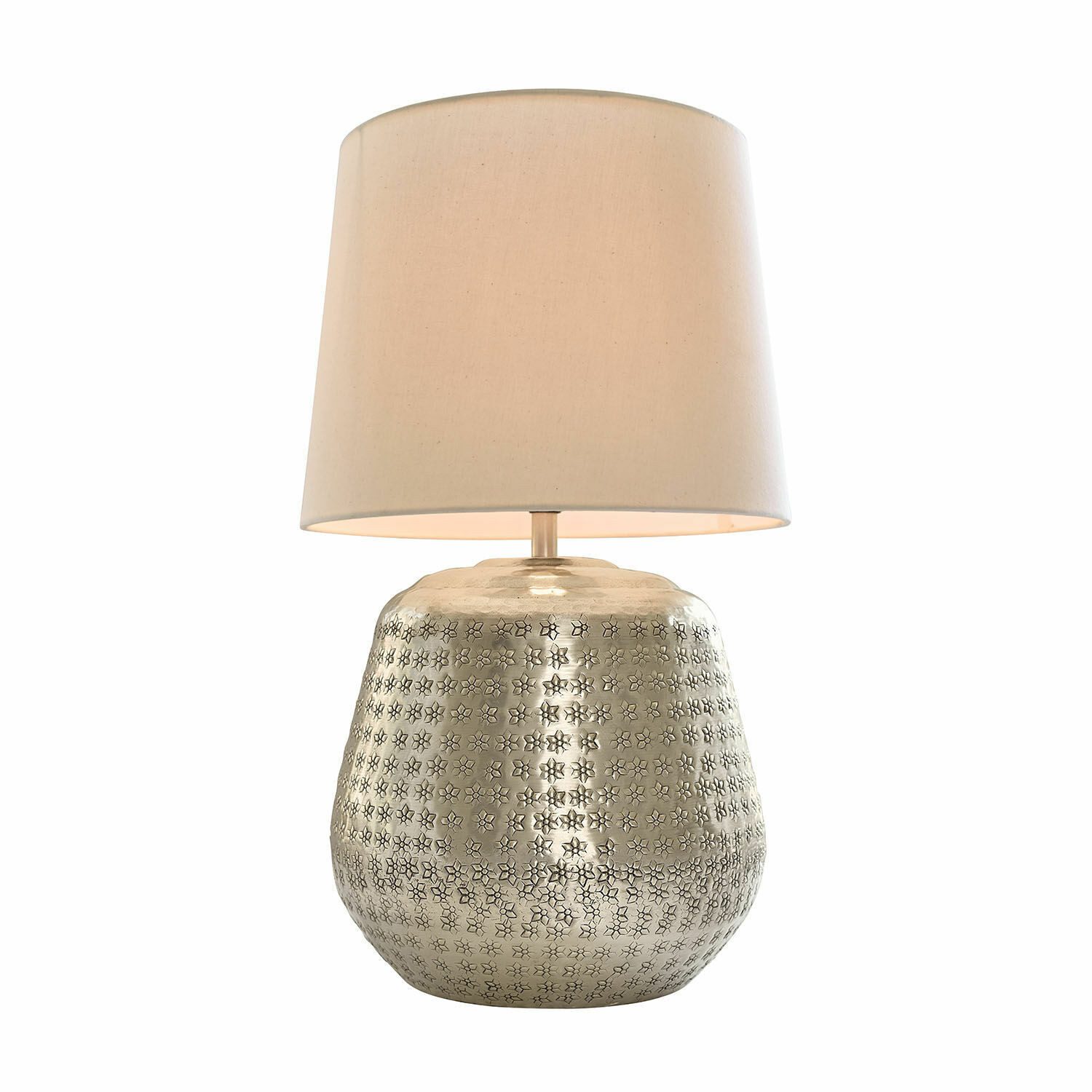 Mirabeau Tischleuchte Tischlampe Blancos silber