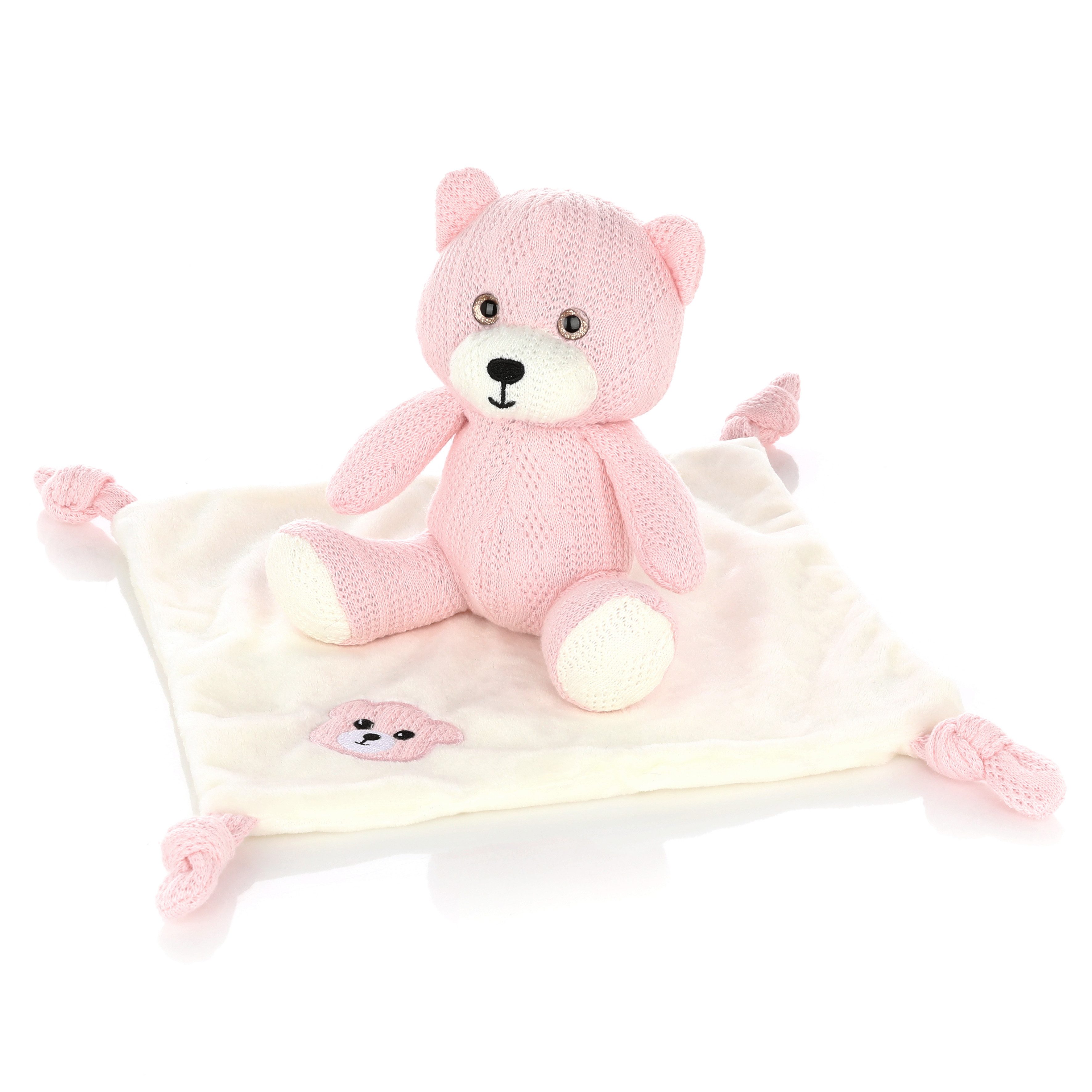 Nordstern Kuscheltier mit Schmusetuch Set - Babygeschenk in Strickoptik