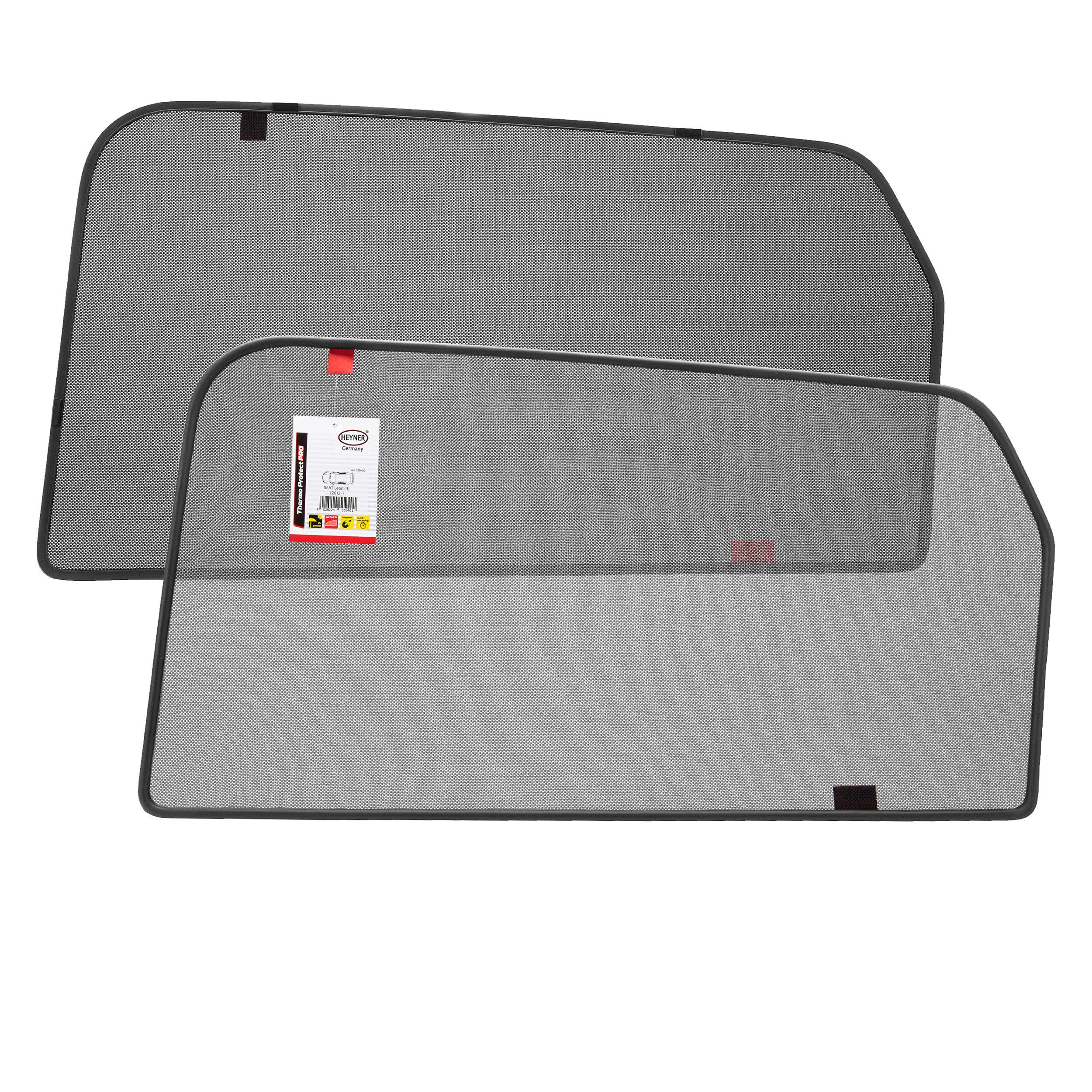 HEYNER Autosonnenschutz Sonnenschutz für Seat Leon (3) ab 2012, 2er Set, Magnethalter, (2-St)