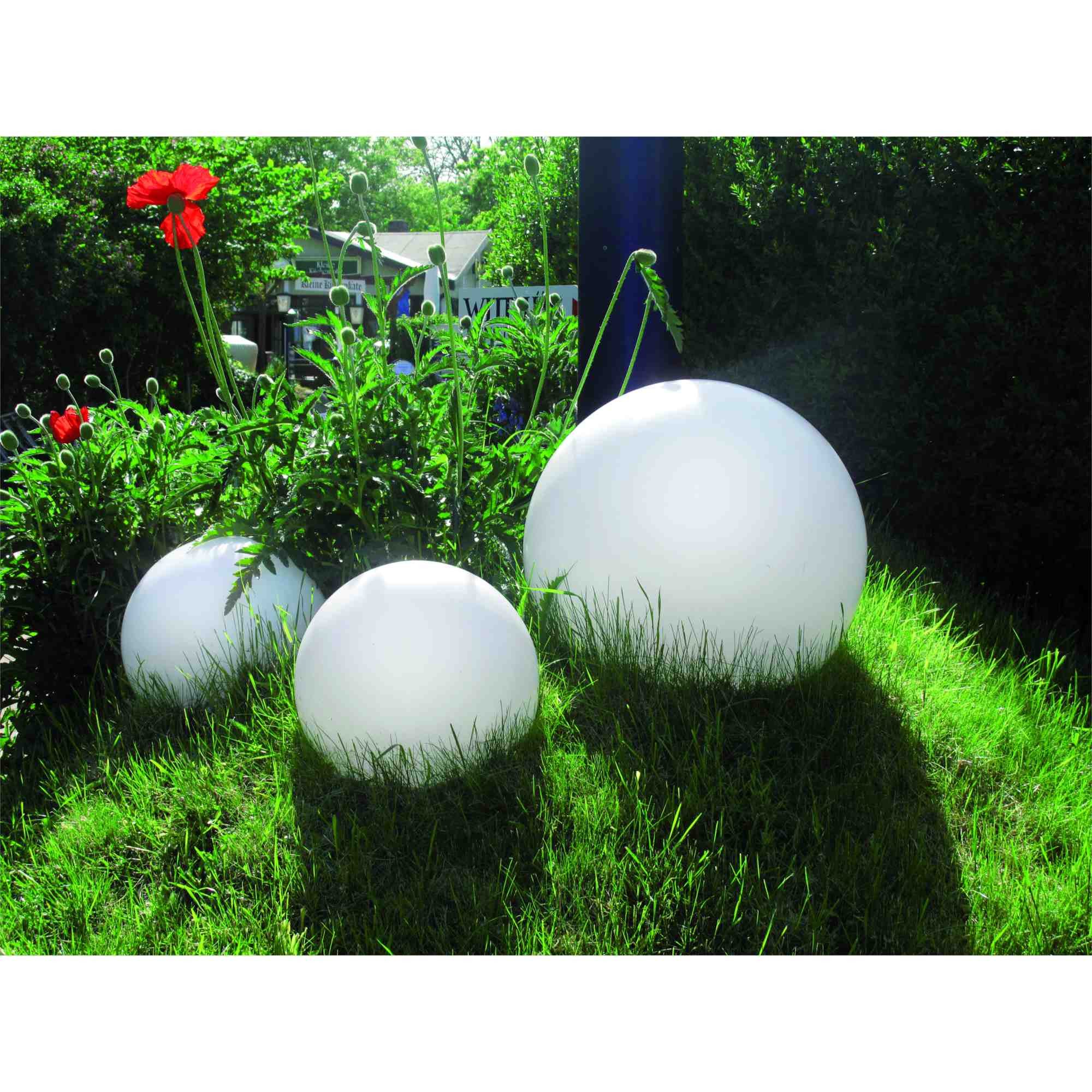 Kynast Garden LED Solarleuchte Solar Leuchtkugel LED Gartenlampe Ø 25cm warmweiß IP44, warmweiß