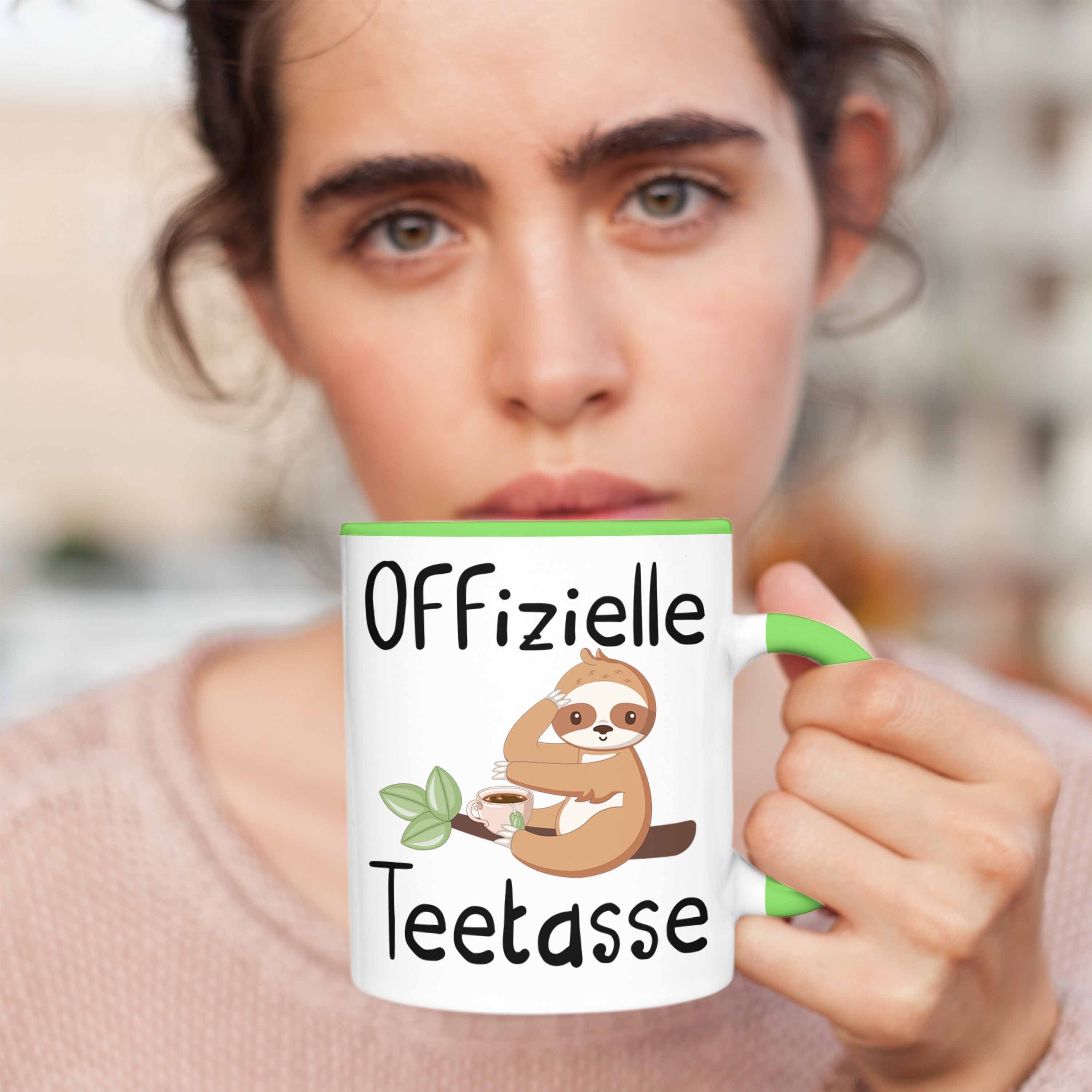 Tasse Geschenkidee Teetasse Offizielle Tee-Tasse Teetrinker Trendation Grün Geschenk