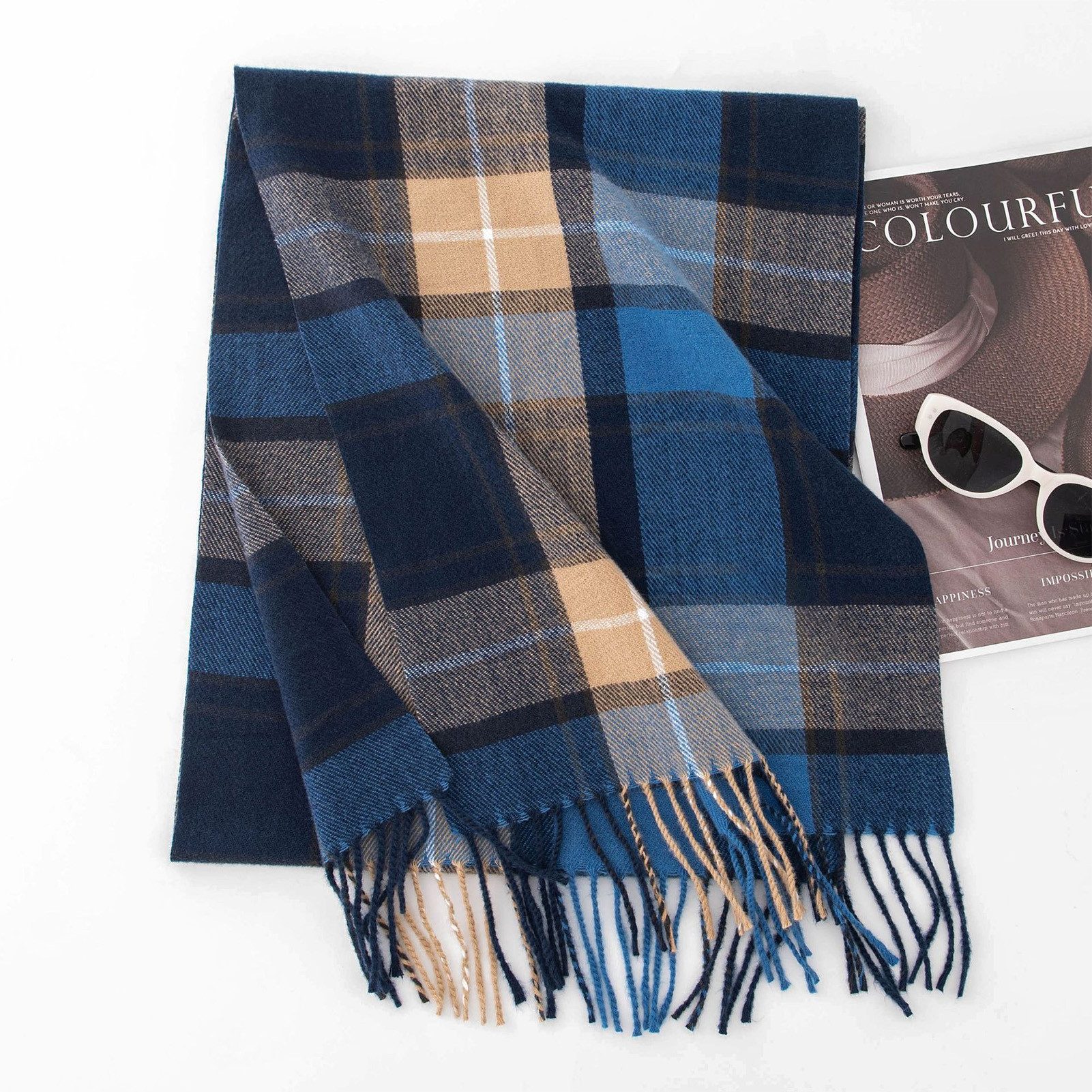 Blau-gelbes Karomuster