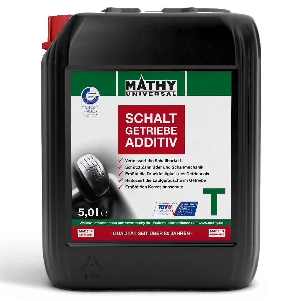 MATHY Getriebezusatz MATHY-T Schaltgetriebeöl-Additiv, 5,0 l, (1-St) Geeignet für Öle auf mineralischer, teil- & vollsynthetischer Basis