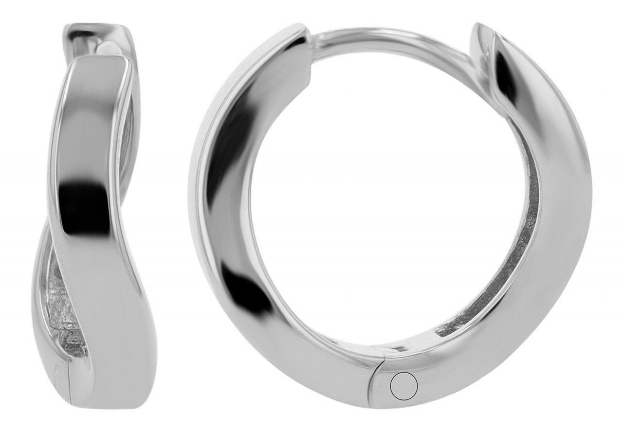Paar Creolen Damen Creolen aus 925 Sterling Silber