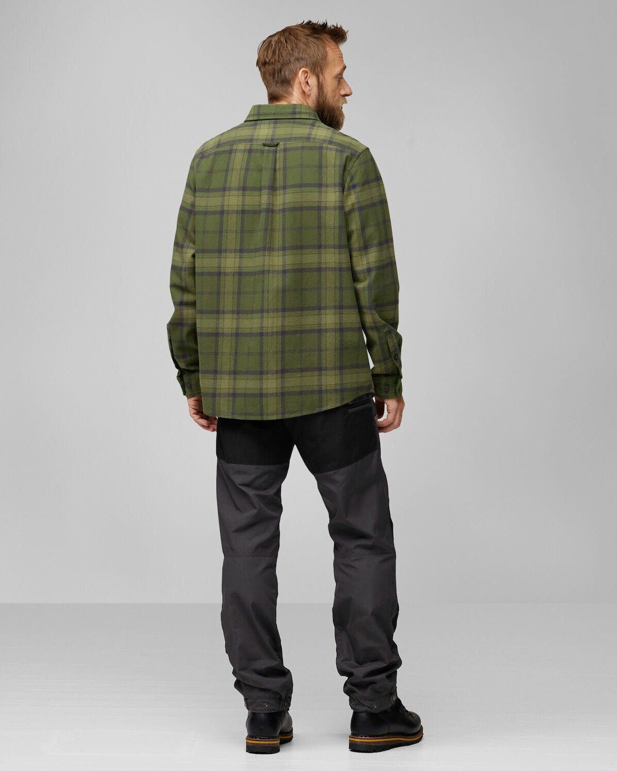 Övik Fjällräven Flanellhemd Green - Hemd Green Twill