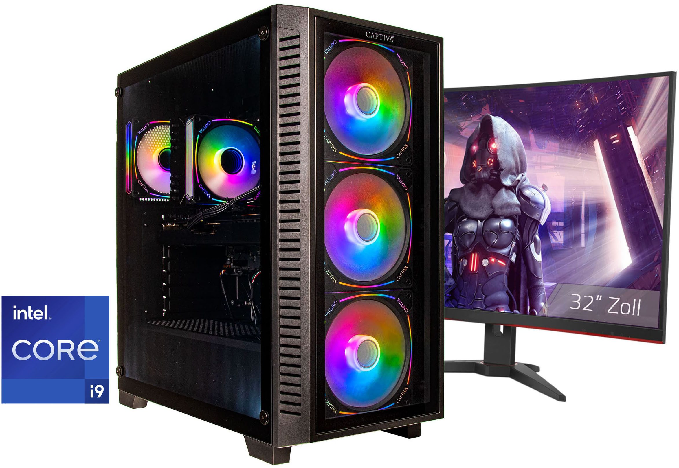 CAPTIVA Advanced Gaming I95-482 TFT Bundle Gaming-PC-Komplettsystem (32", Intel® Core i9 13900KF, GeForce® RTX™ 5060 Ti, 32 GB RAM, 1000 GB SSD)