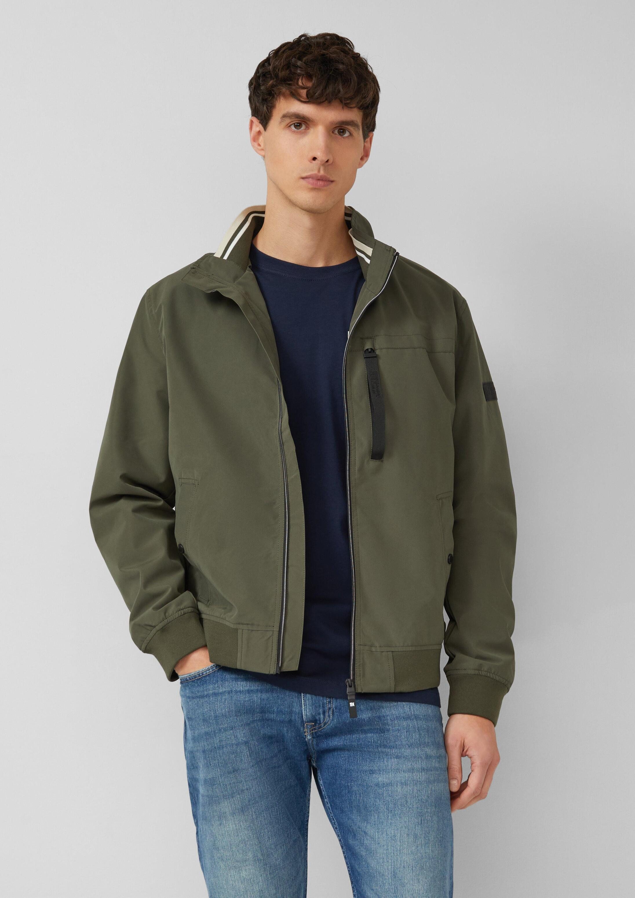 s.Oliver Funktionsjacke Outdoor-Jacke Sportiver Blouson mit Stehkragen und Rippbündchen