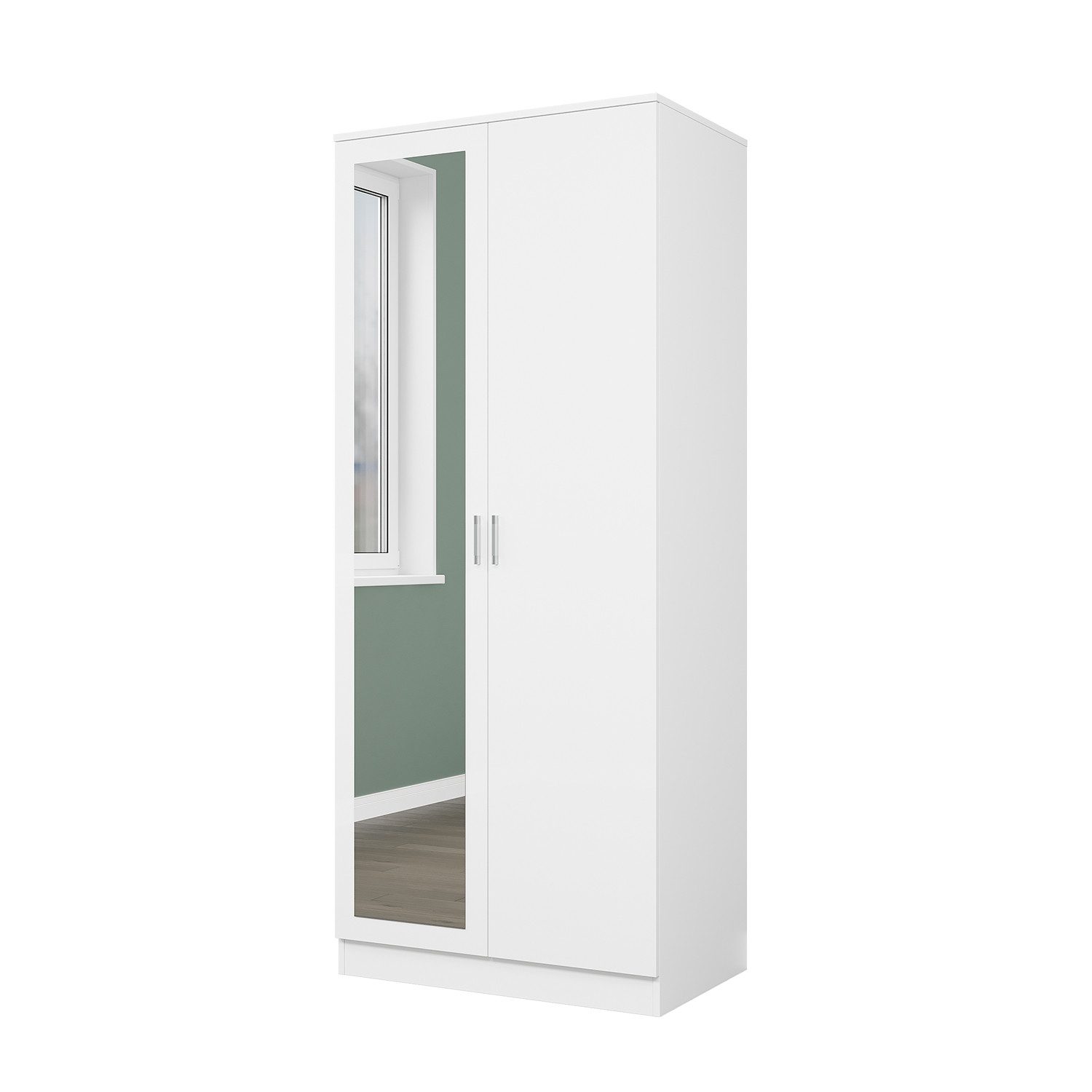SONNI Kleiderschrank Moderner minimalistischer Kleiderschrank mit Spiegel in voller Länge