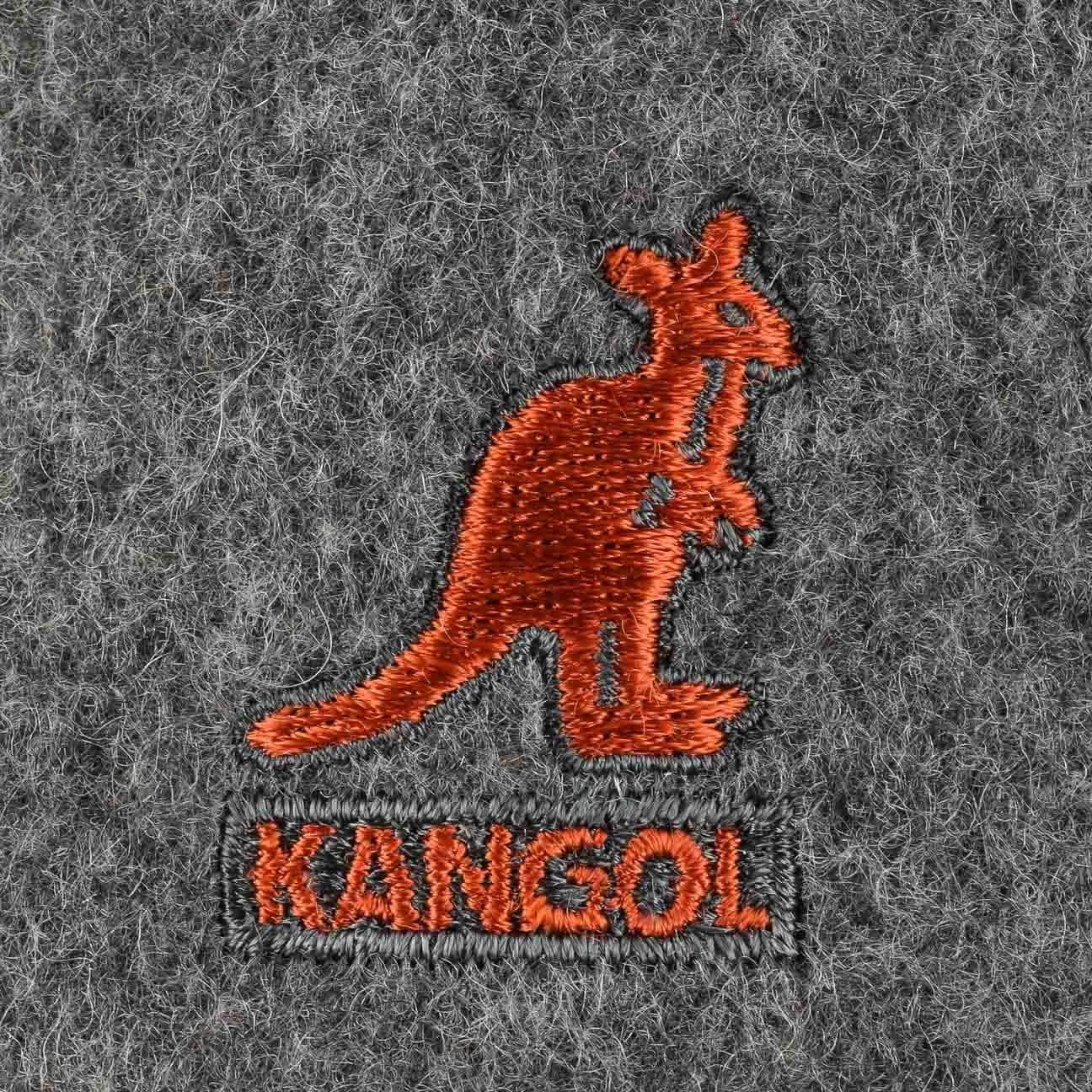 Kangol Flat Cap (1-St) Schirmmütze Schirm grau mit