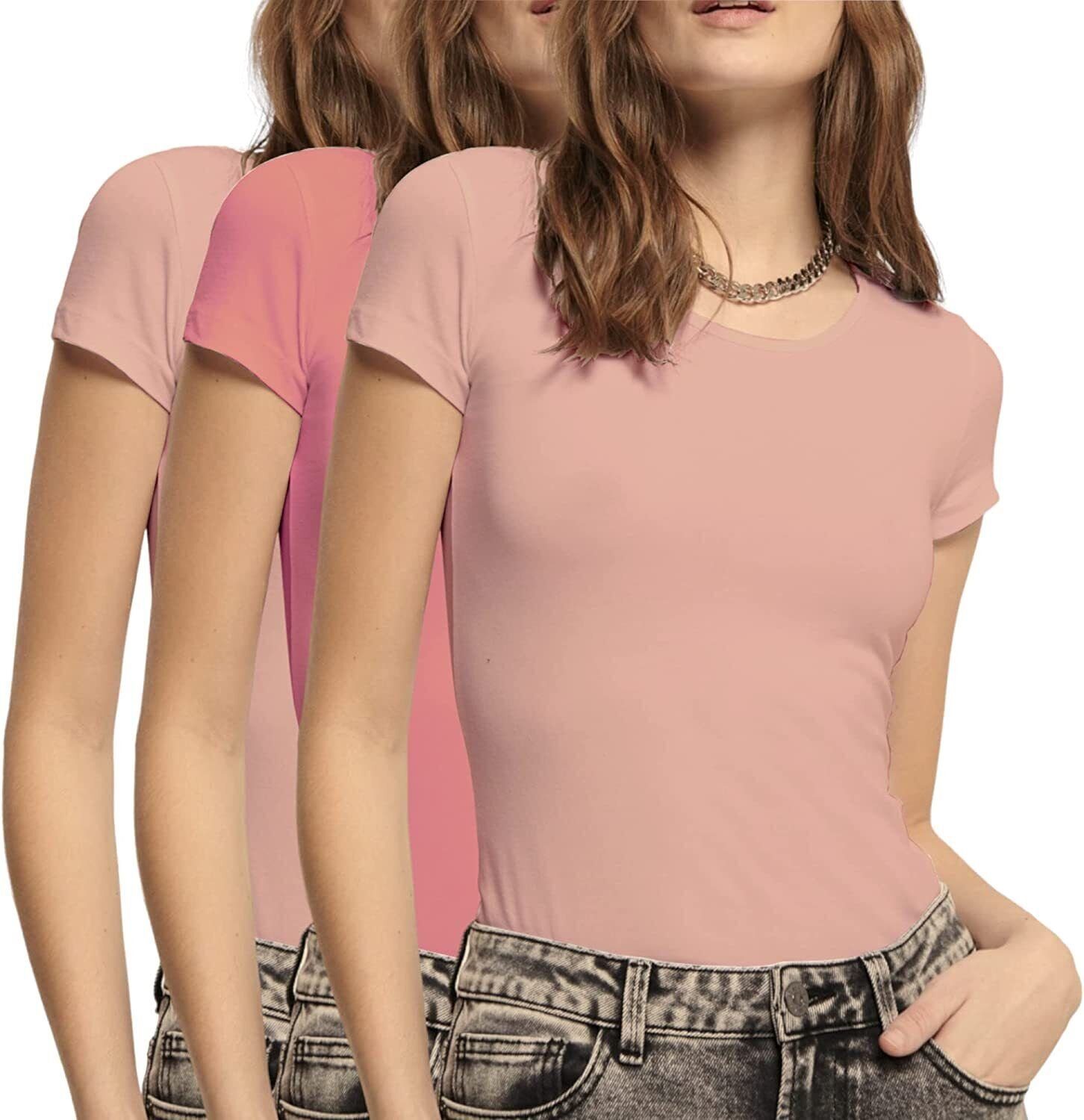 Vergünstigung ONLY T-Shirt (3er-Pack) Basic Unifarben Mix Shirts in 1