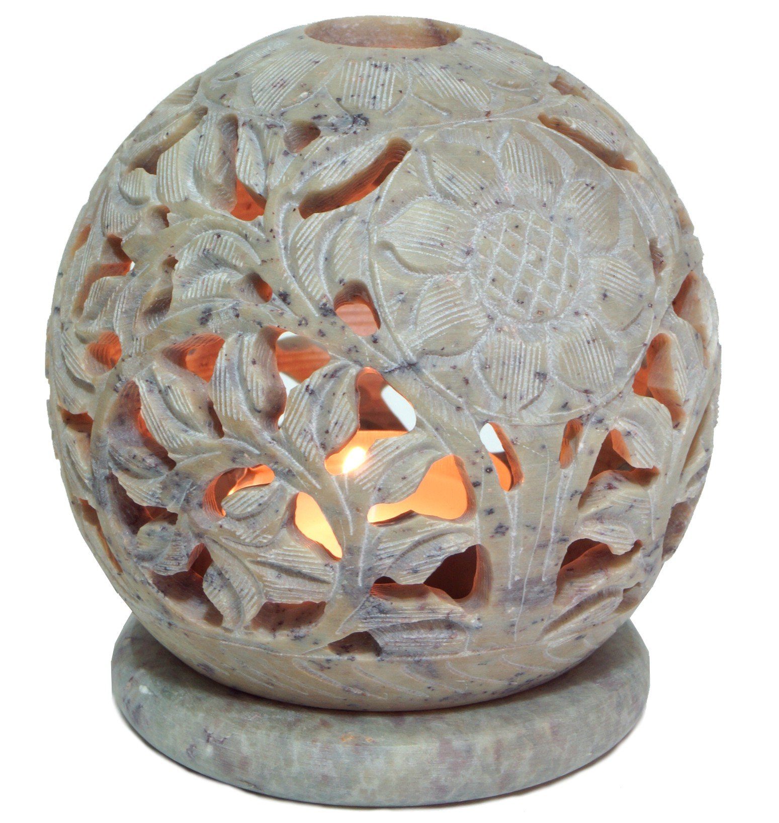 Guru-Shop Duftlampe Indisches Duft Potpourri Behälter aus.. Kugel Blüten