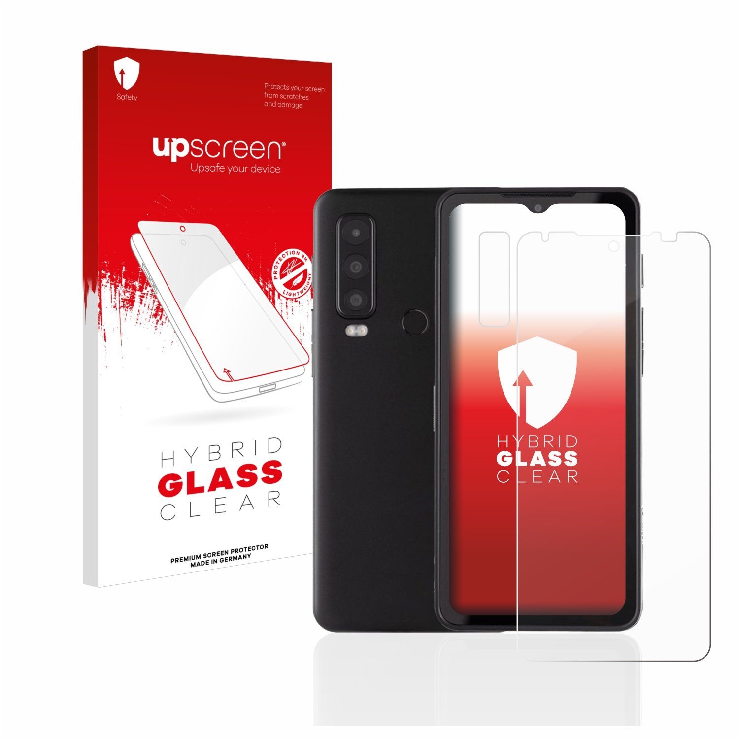 upscreen Displayschutzglas Folie für Caterpillar Cat S75 (Display+Kamera), Schutzfolie Glas Panzer Display Schutz klar