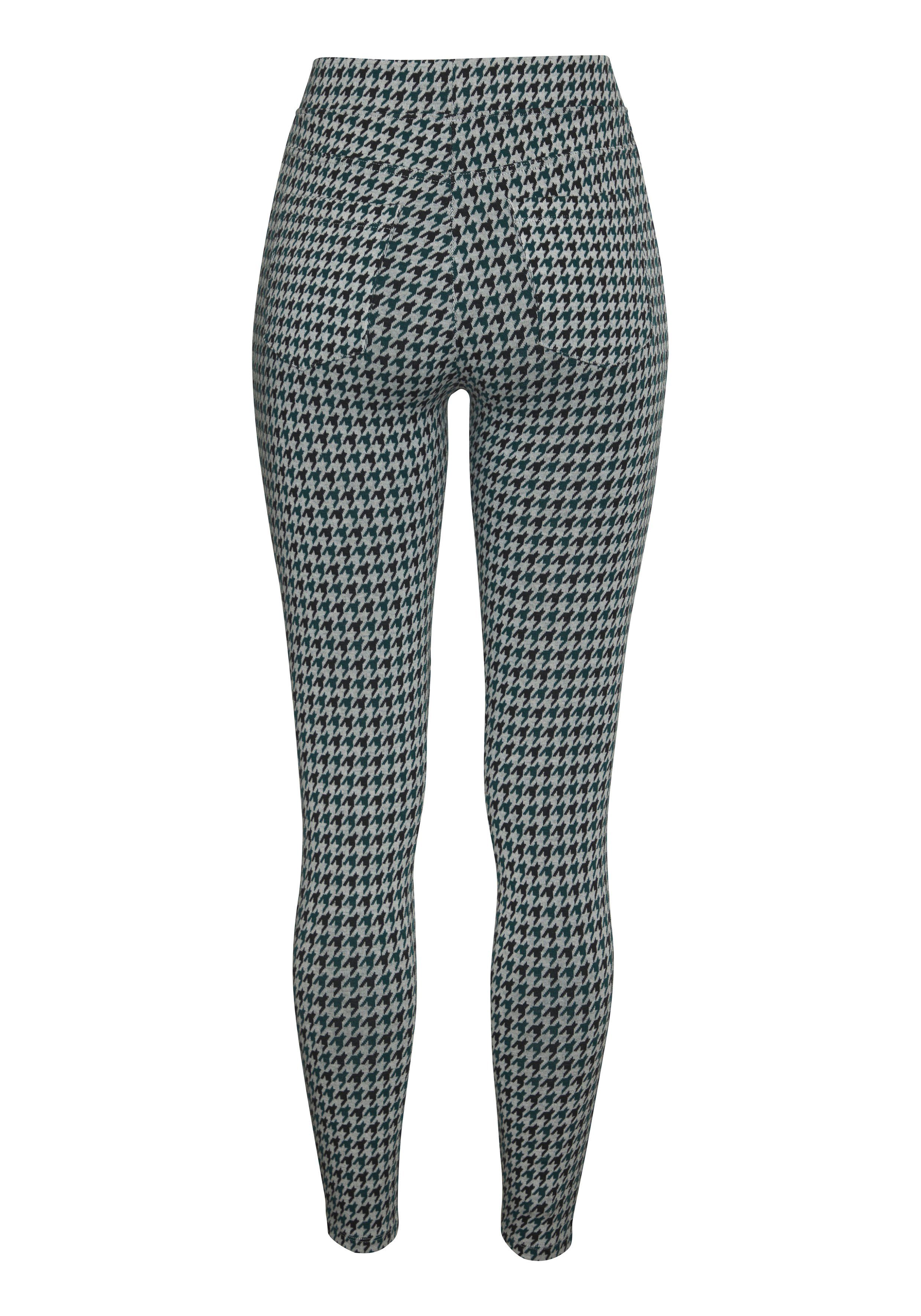 LASCANA Leggings mit eingestricktem farbigem Design