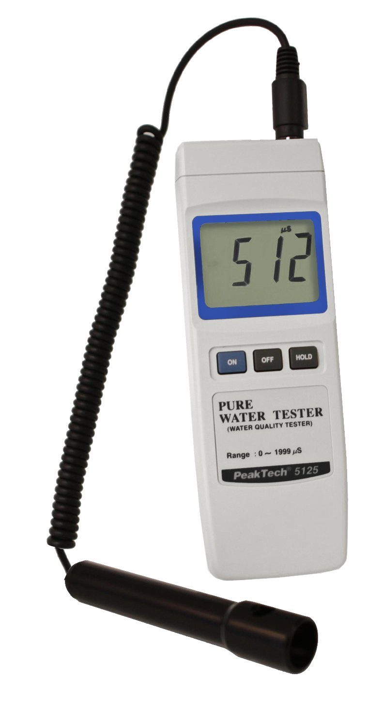 Wassersensor PeakTech 5125: Wasser-Leitfähigkeitsmessgerät ~ 0 bis 1999 µS