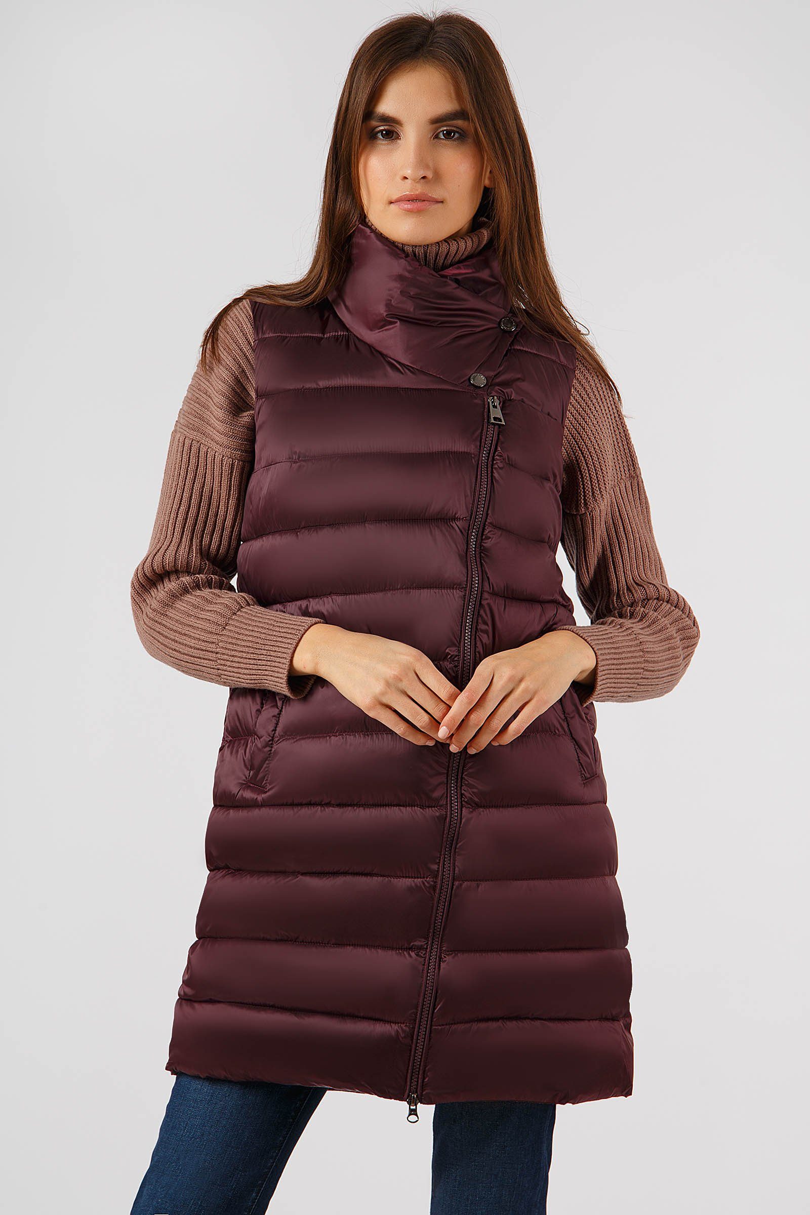 Finn Flare Damen Steppweste mit asymmetrischem Schnitt