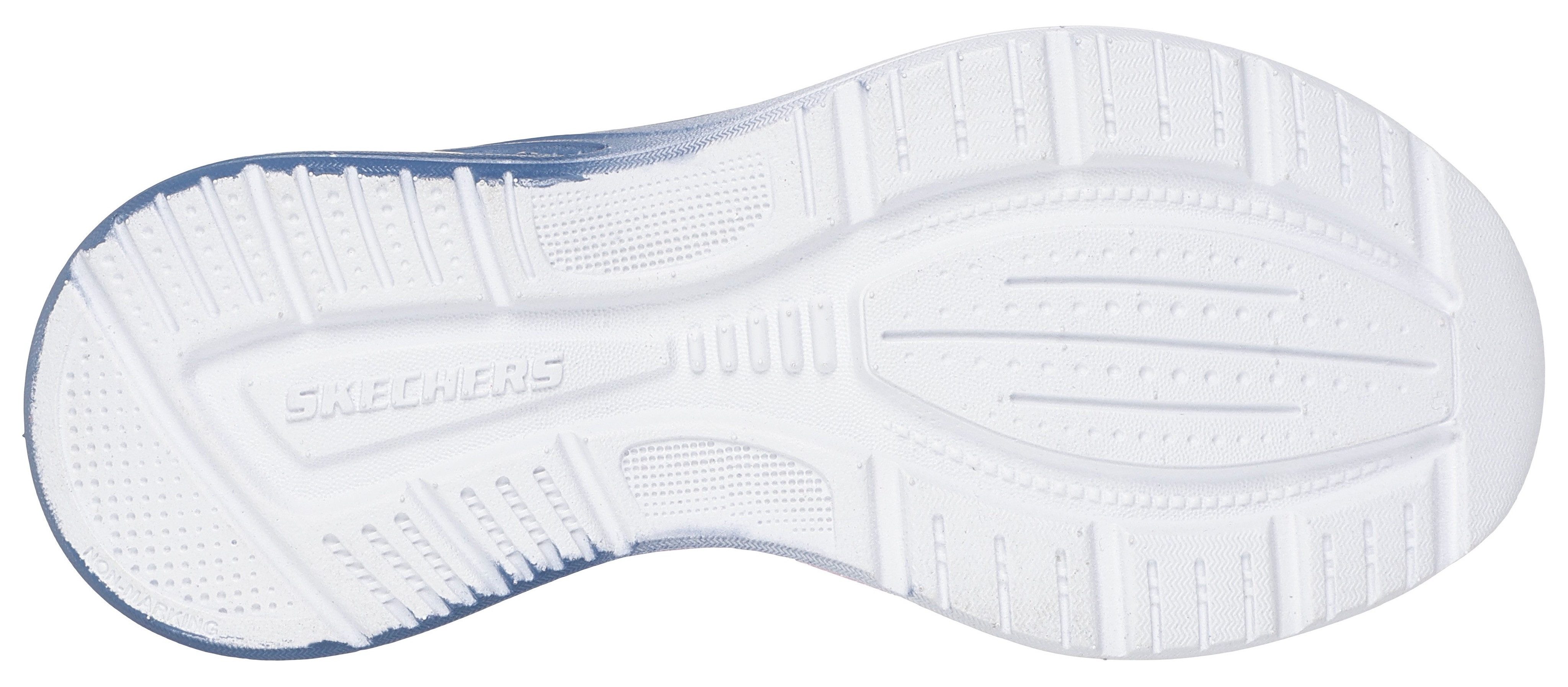 Skechers MICROSPEC MAX ADVANCE Sneaker, Slip-OnSneaker, Klettverschluss,S-Logo, Größenschablone zum Download