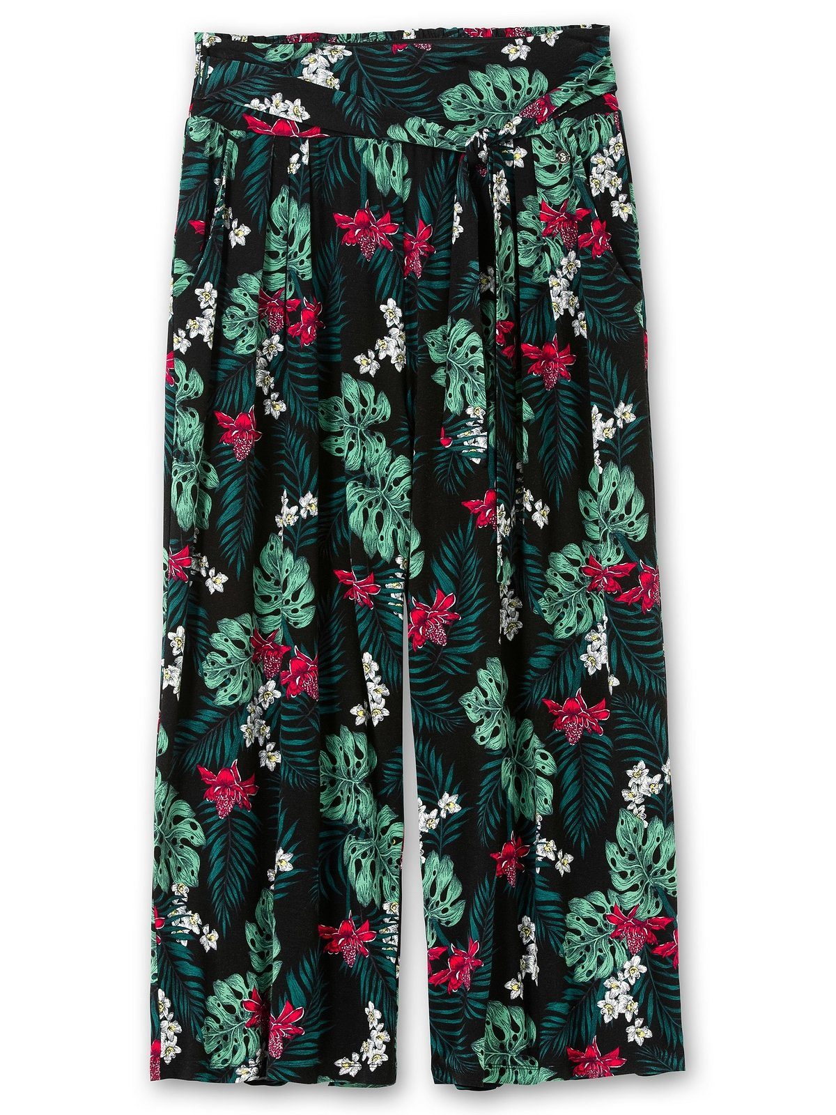 Sheego Culotte Große Größen mit tropischem Print