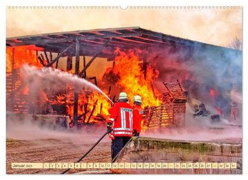 CALVENDO Wandkalender Feuerwehr - Einsätze (Premium, hochwertiger DIN A2 Wandkalender 2023, Kunstdruck in Hochglanz)