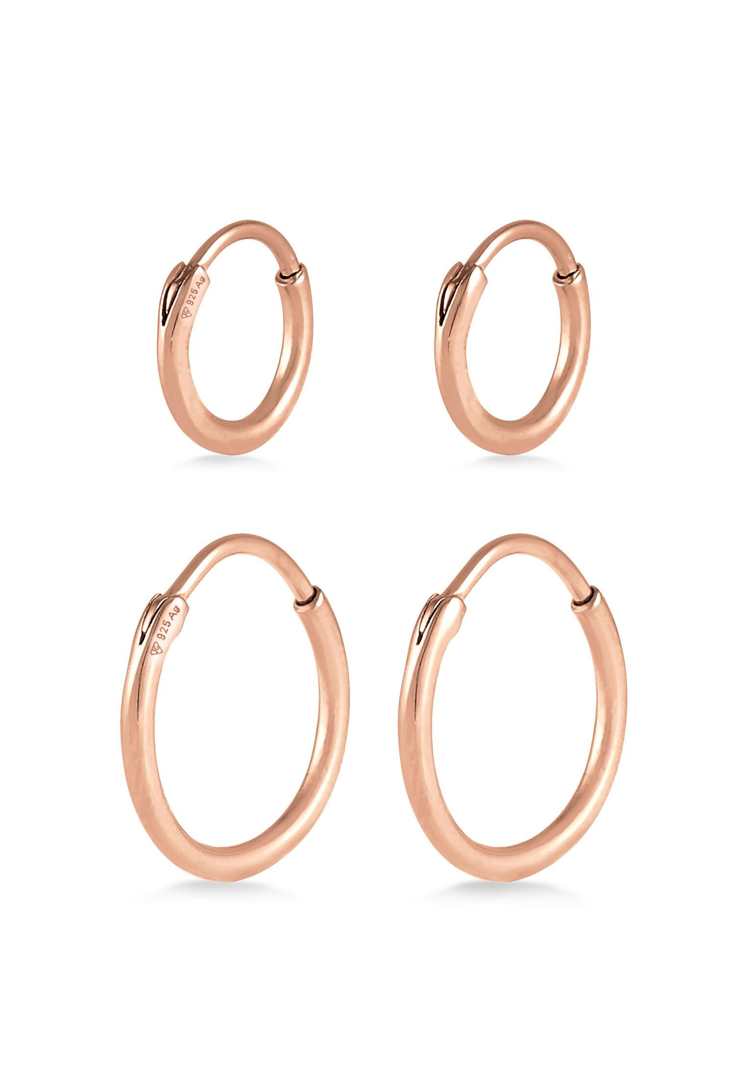 Ohrring-Set Creolen 2er Set 925 Sterling Silber