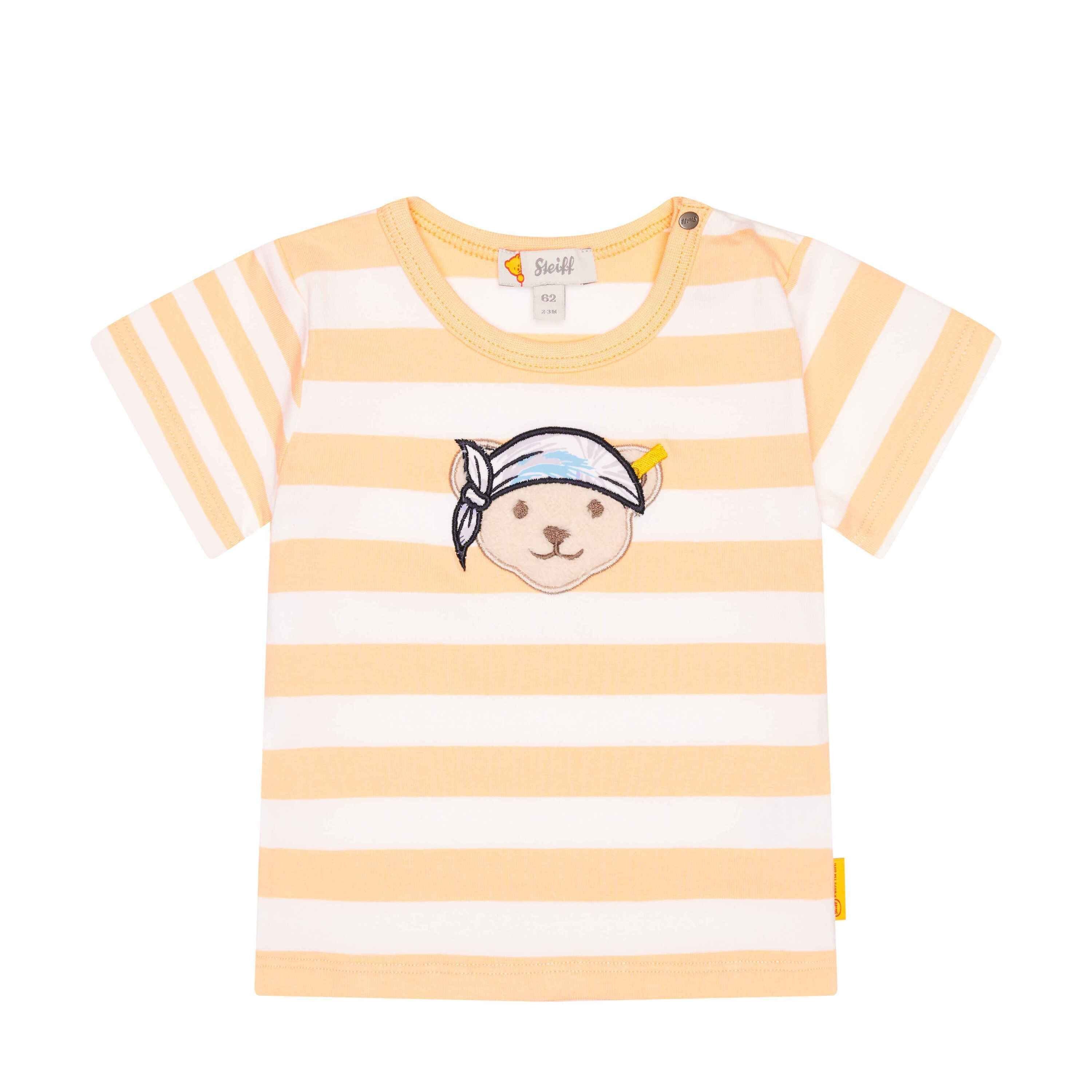 Steiff T-Shirt T-Shirt kurzarm Happy Hippo Peach Fuzz