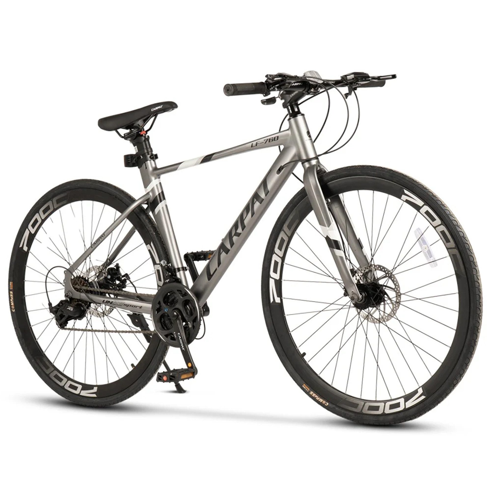 CARPAT SPORT Cityrad 28 Zoll Fahrrad für Herren Damen, 24 Gang L-TWOO A3 Schaltwerk, Kettenschaltung, Citybike Fahrrad Bike