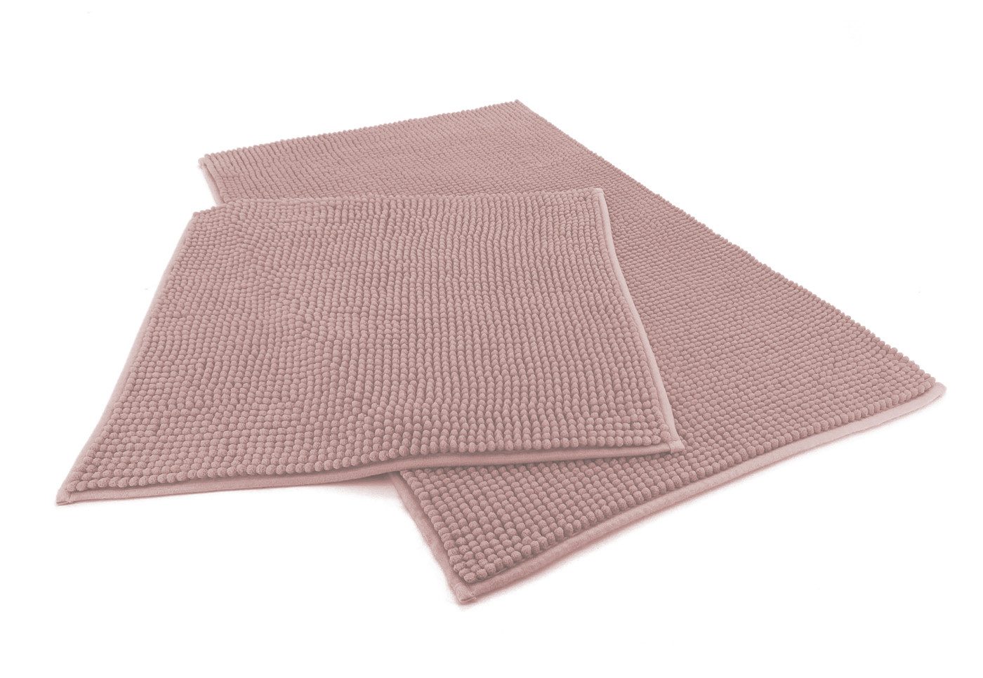 heimtexland Badematte Badvorleger Chenille Badteppich Duschvorleger, rutschhemmend beschichtet, Fußbodenheizung geeignet, schnell trocknend, strapazierfähig, fußbodenheizungsgeeignet, rutschfest, saugstark, Polyester, rechteckig, Set 45x50 / 50x80 cm, Hoc