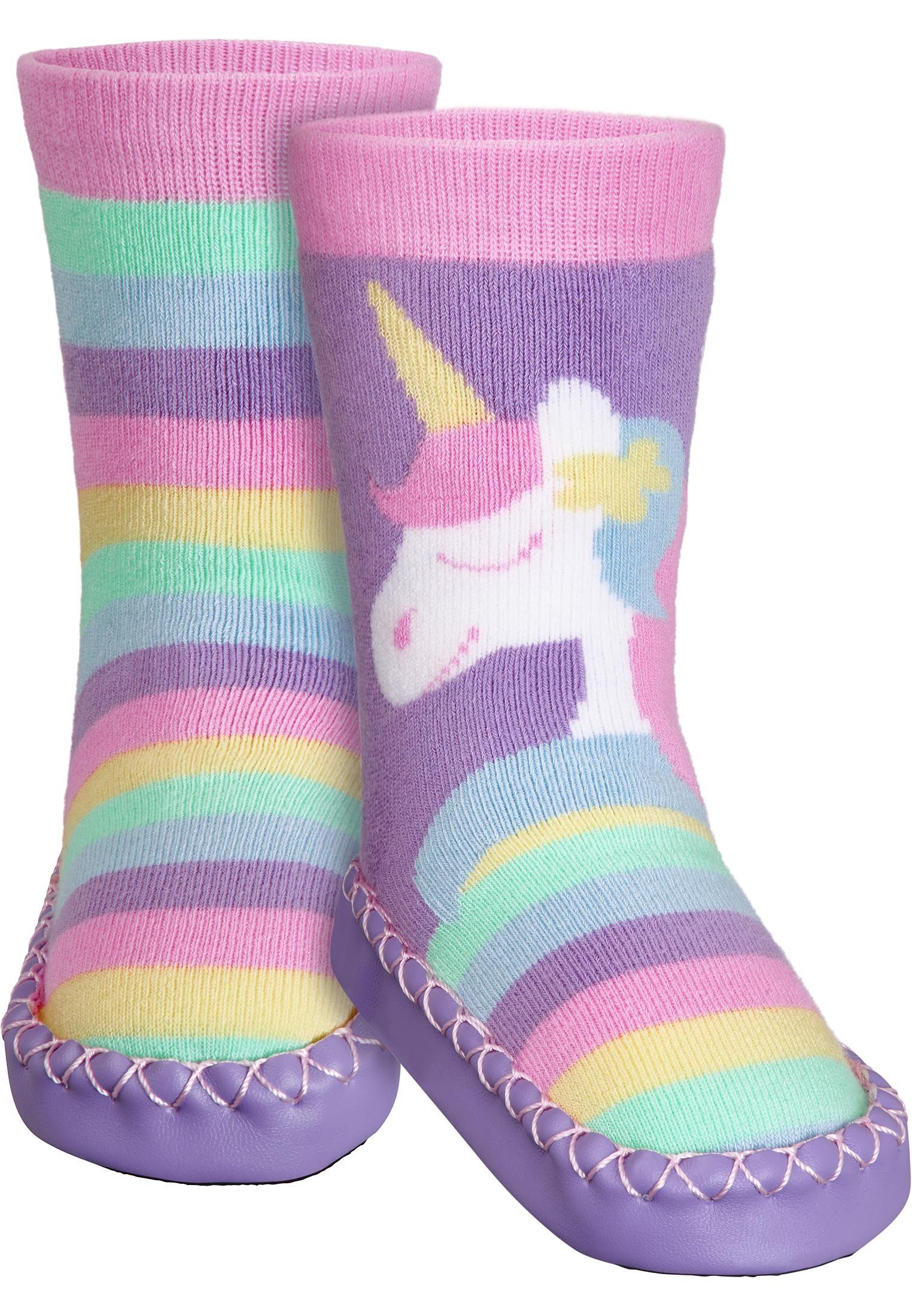 Playshoes Hüttenschuh Einhorn Hausschuh – Bild 3 von 5