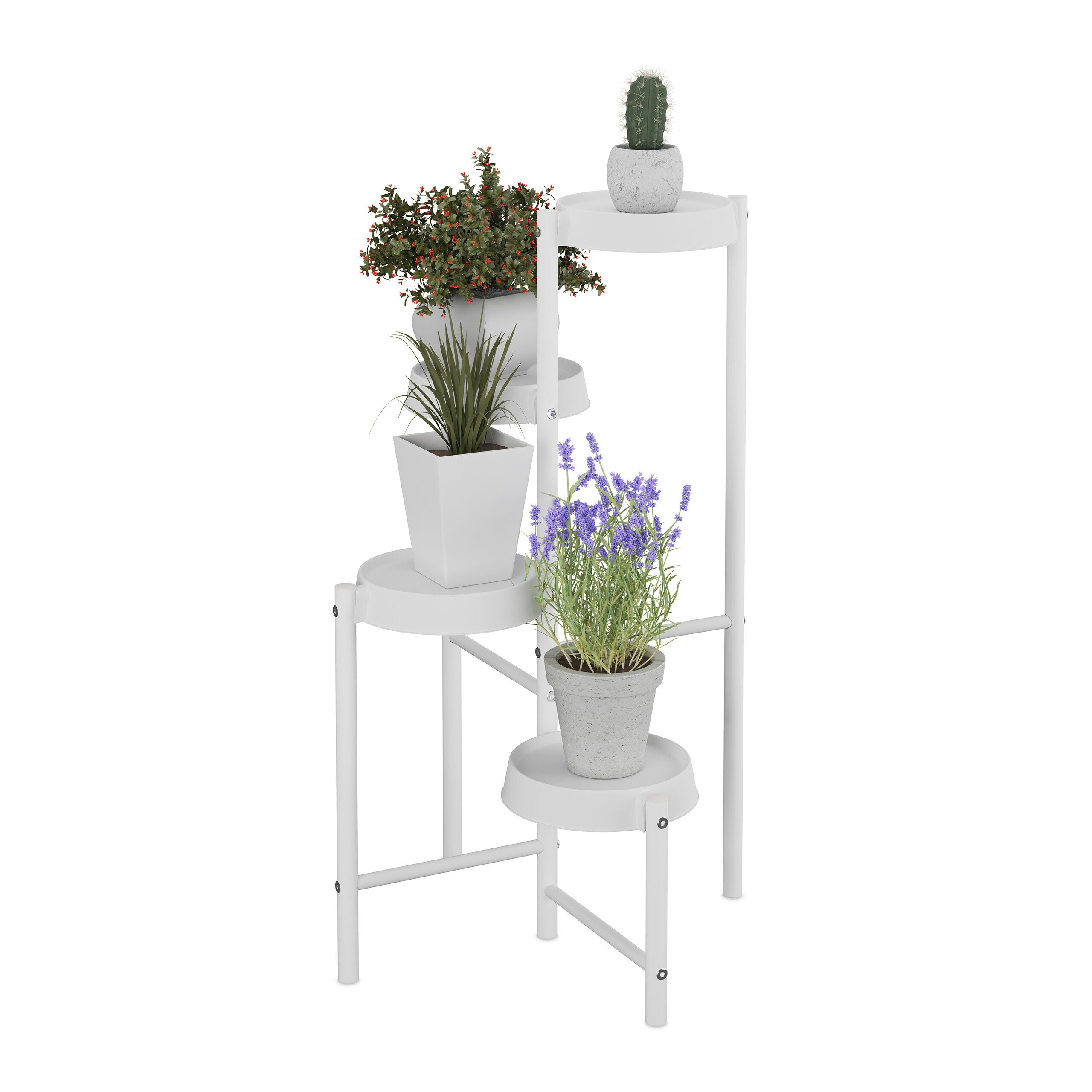 relaxdays Blumenständer Pflanzenständer Metall & Kunststoff günstig online kaufen