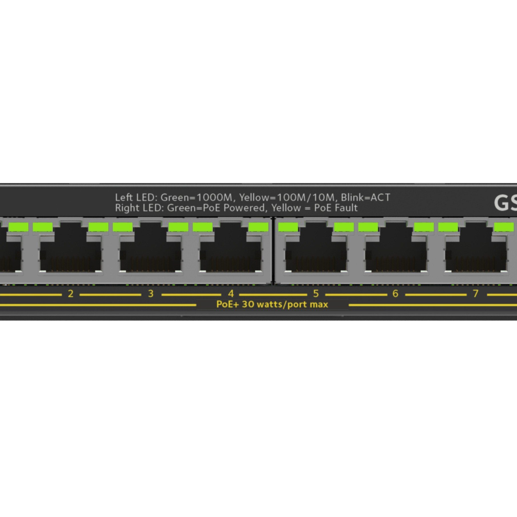 NETGEAR 8-Port Gigabit Ethernet PoE+ Plus Switch Netzwerk-Switch