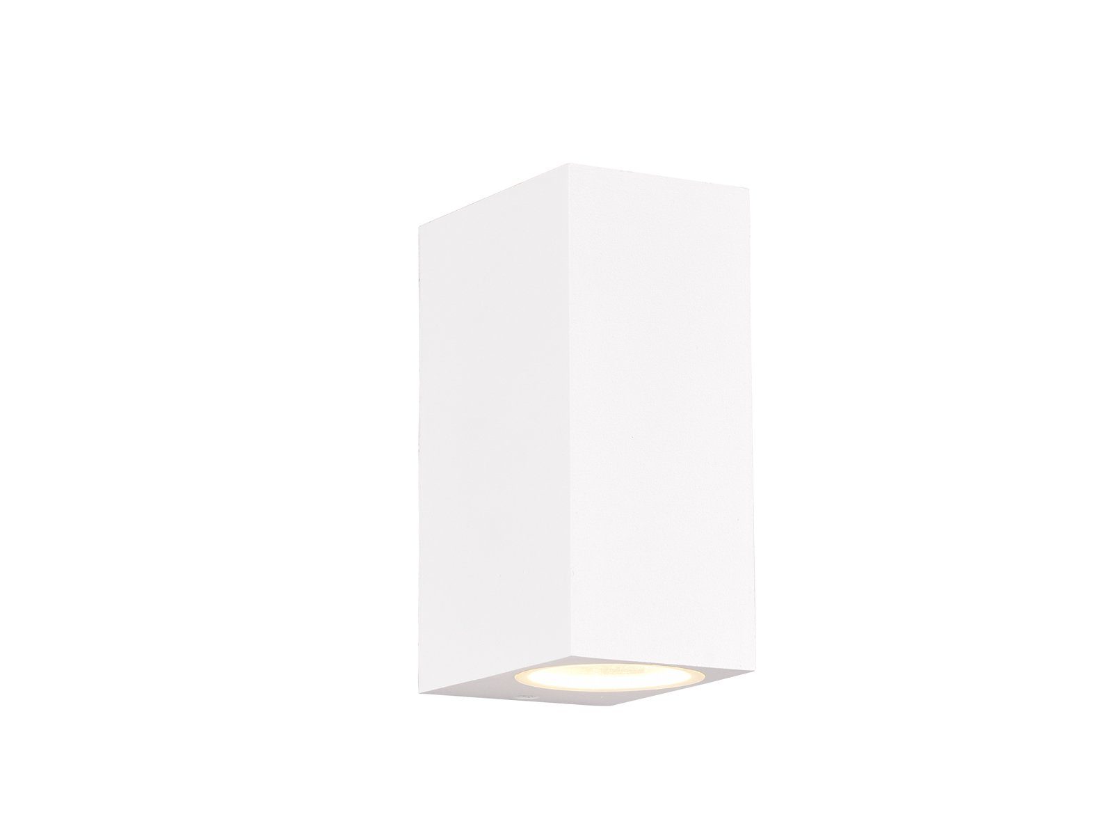 TRIO Leuchten LED Außen-Wandleuchte up and Down Aluminium Weiß, Höhe 15cm, LED wechselbar, warmweiß, Wand Außenleuchte, Fassadenbeleuchtung Hauswand Haustür mit GU10 LED