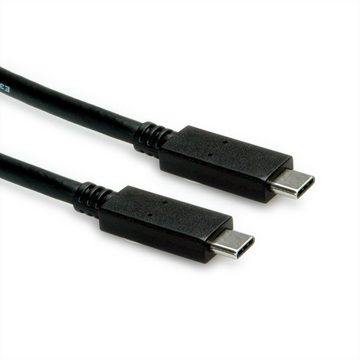 ROLINE USB 3.2 Gen 2 Kabel, C-C, ST/ST USB-Kabel, USB Typ C (USB-C) Männlich (Stecker), USB Typ C (USB-C) Männlich (Stecker) (50.0 cm), 10Gbit/s, Emark, 100W