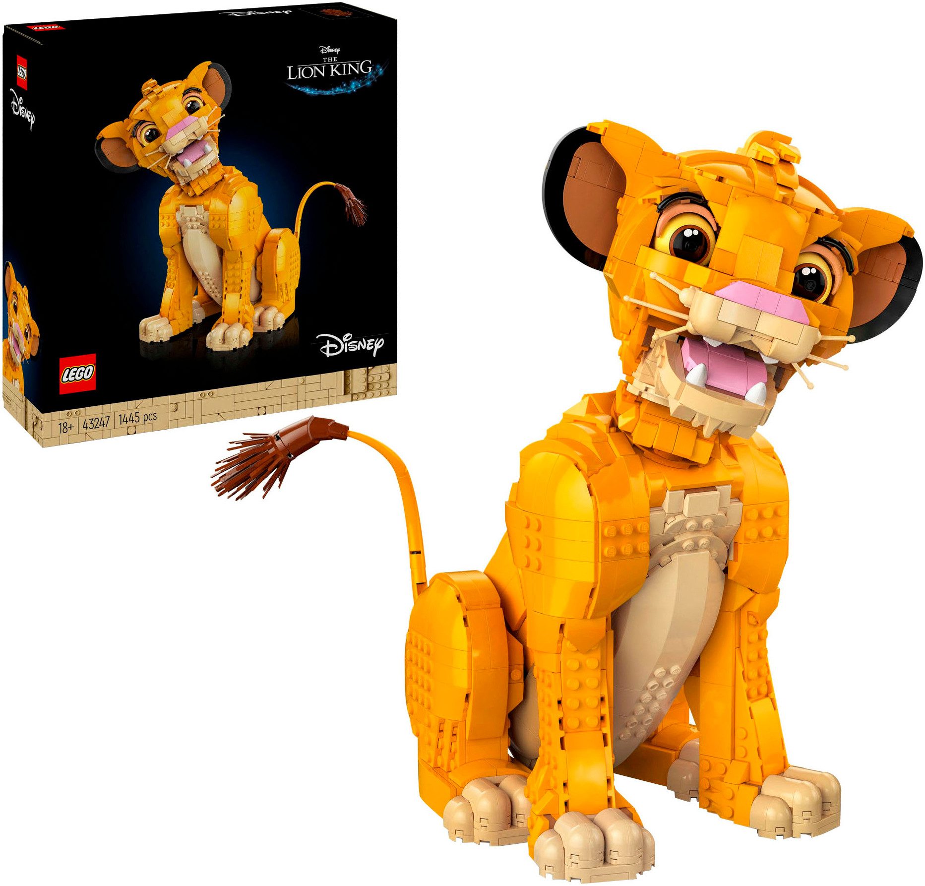 LEGO® Konstruktionsspielsteine Simba, der junge König der Löwen (43247), LEGO Disney Classic, (1445 St), Made in Europe