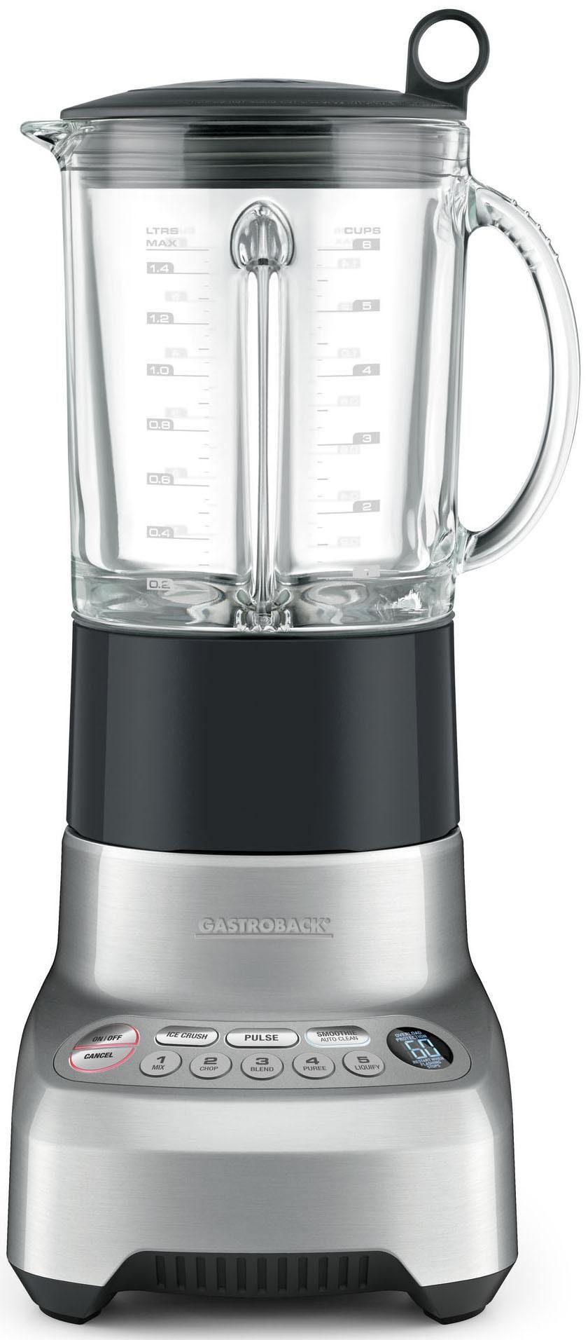 Gastroback Standmixer 41002 Design Advanced Plus, 1200 W,  temperaturbeständiger 1,5L Borosilikatglasbehälter