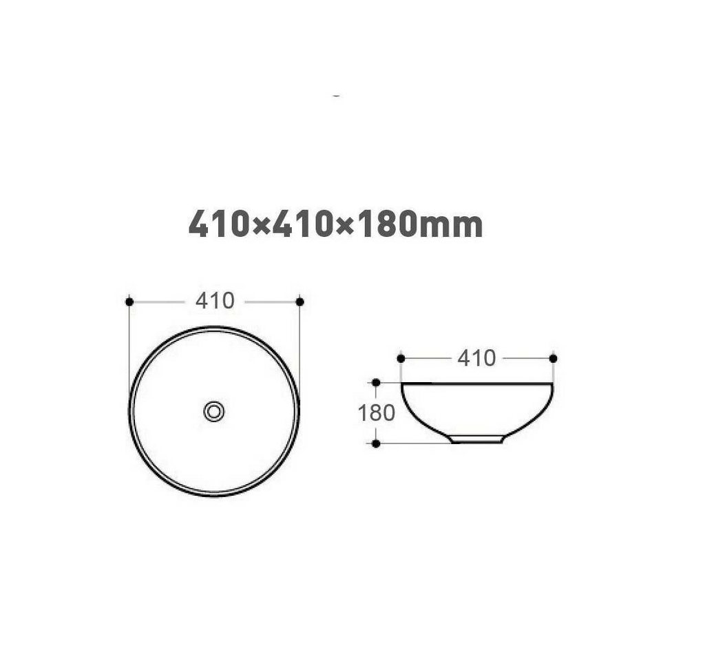 Thumbnail - Aloni Waschbecken 313-MB016 (einzel, 1-St), Aloni Mouse Aufsatzwaschbecken 41x41x18 cm