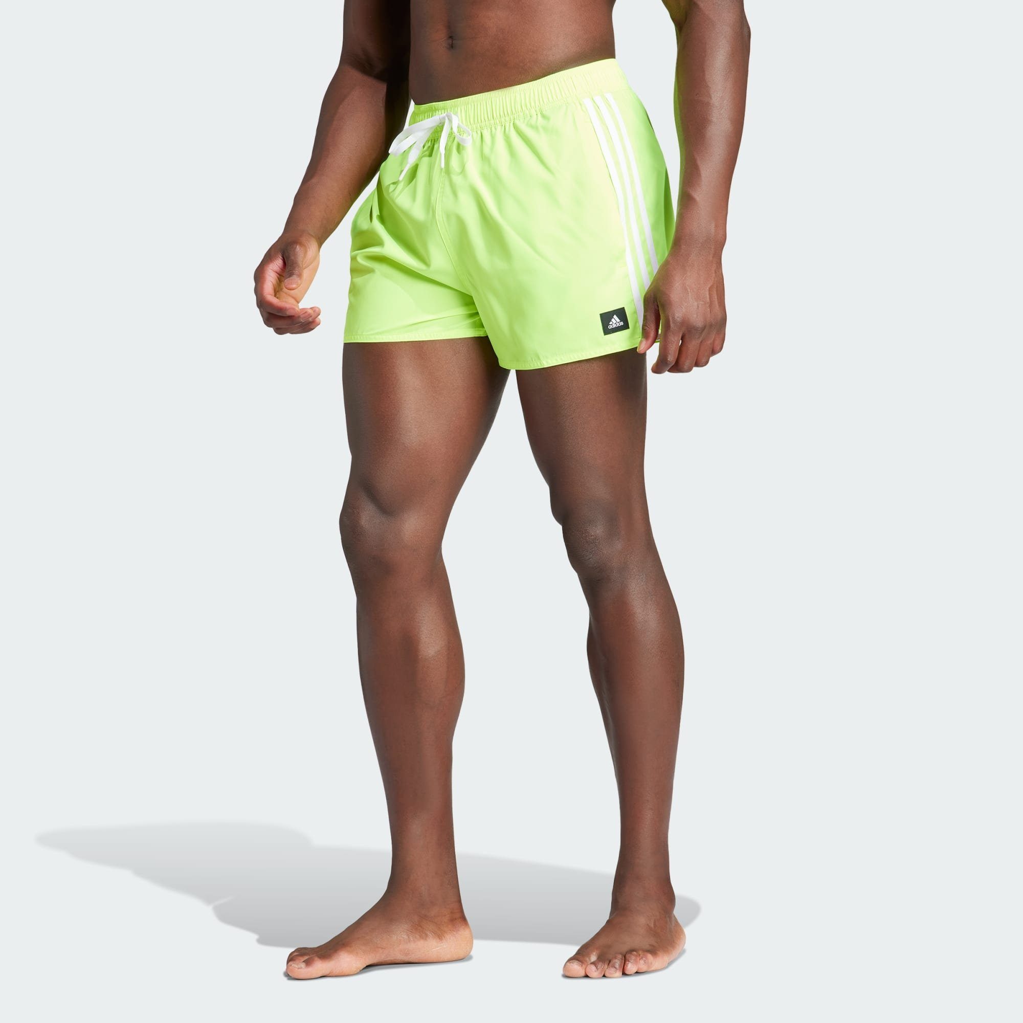 White 3-STREIFEN adidas / CLX Sportswear BADESHORTS Lucid Lemon Badeshorts