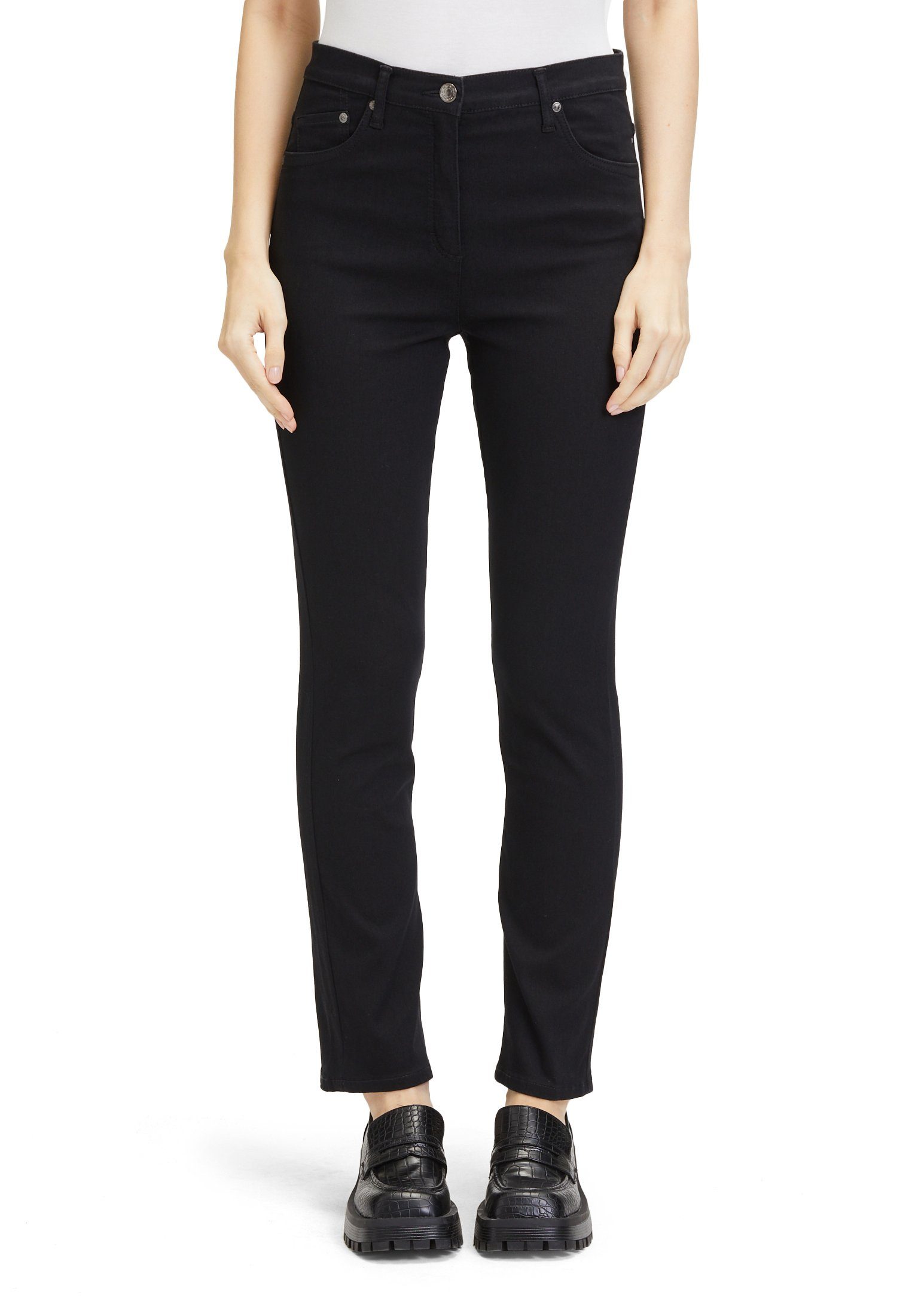 Betty Barclay Regular-fit-Jeans mit hohem Bund Schwarz/Schwarz