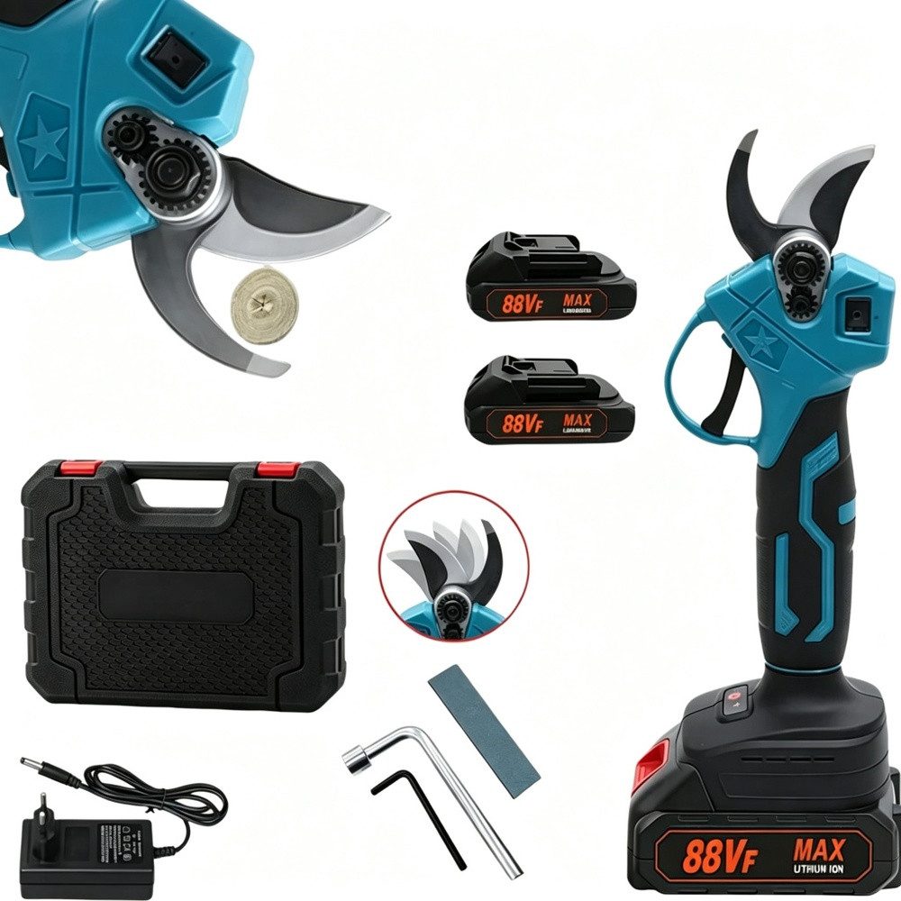 ANTCOOL Astschere Akku-Astschere 88Vf, SK5 30mm, Elektro-Gartenschere mit Zählerfunktion