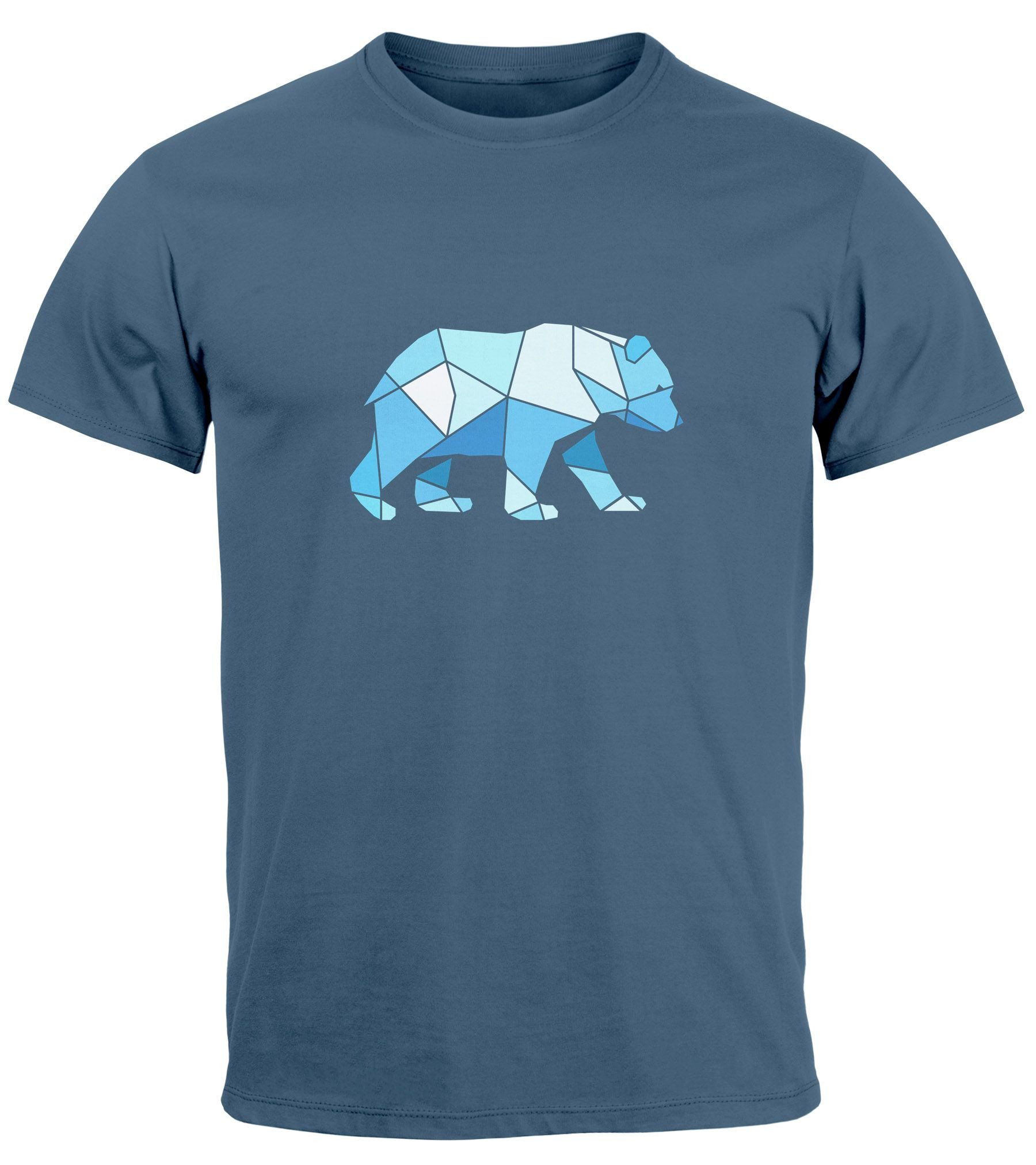 Neverless Print-Shirt Herren T-Shirt Polygon Grafik günstig online kaufen